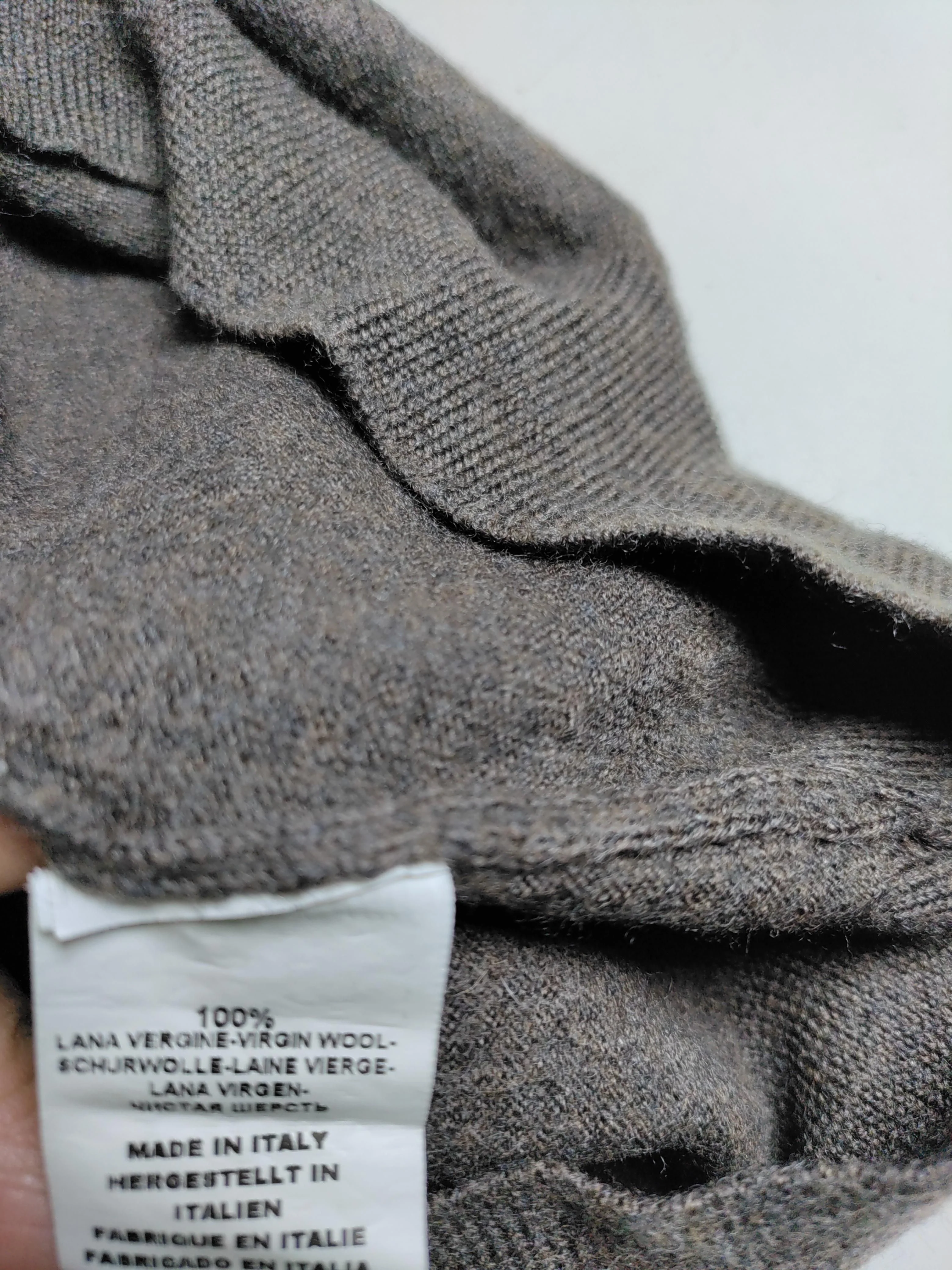 Gran Sasso Men's Jumper Chest: 36 in Brown 100% Wool Crew Neck Pullover - Image 6