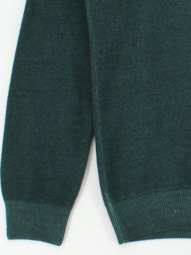 Gran Sasso Men's Jumper Chest: 40 in Green 100% Wool Mock Neck Pullover - Image 4