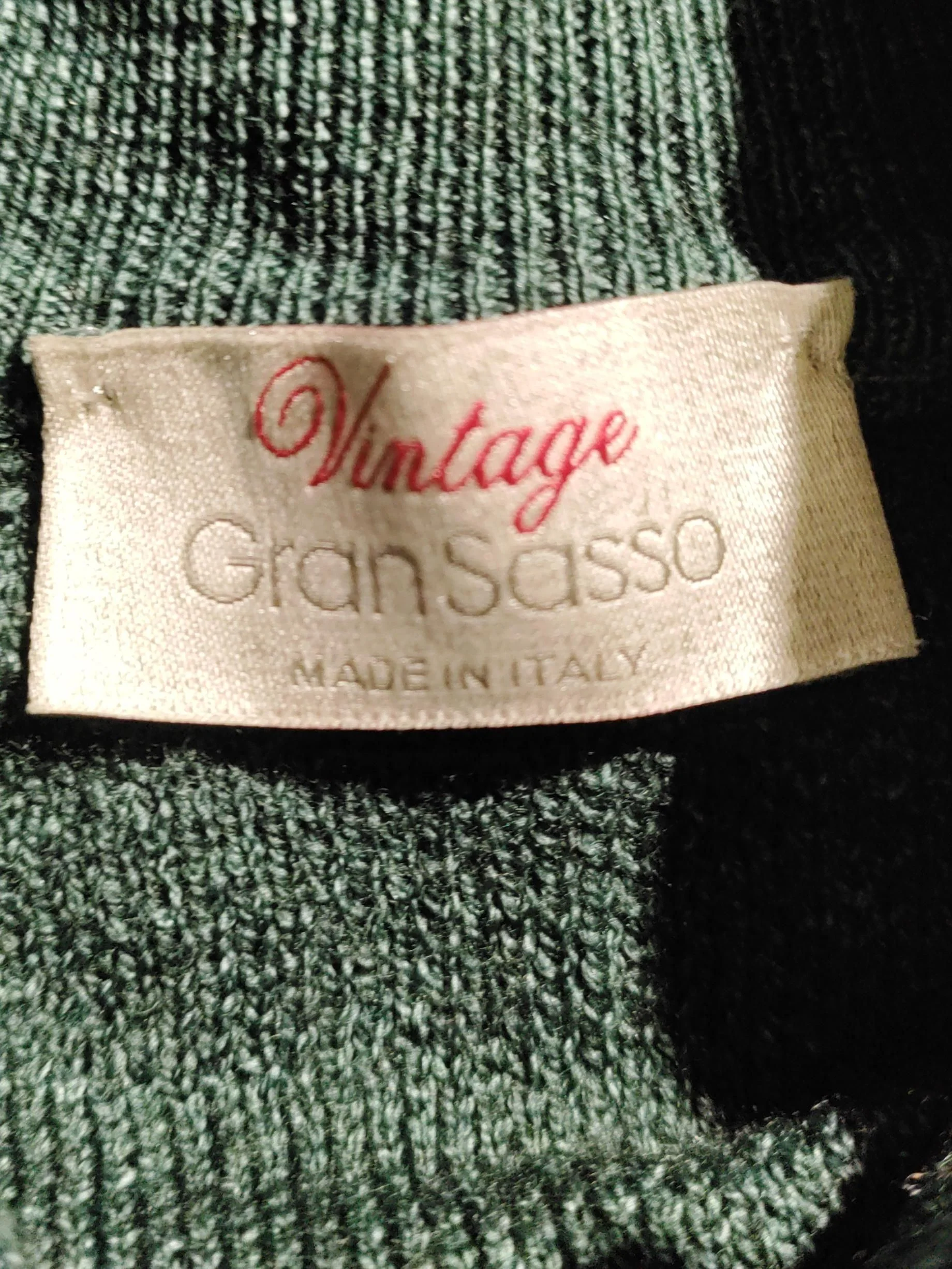 Gran Sasso Men's Jumper Chest: 40 in Green 100% Wool Mock Neck Pullover - Image 5
