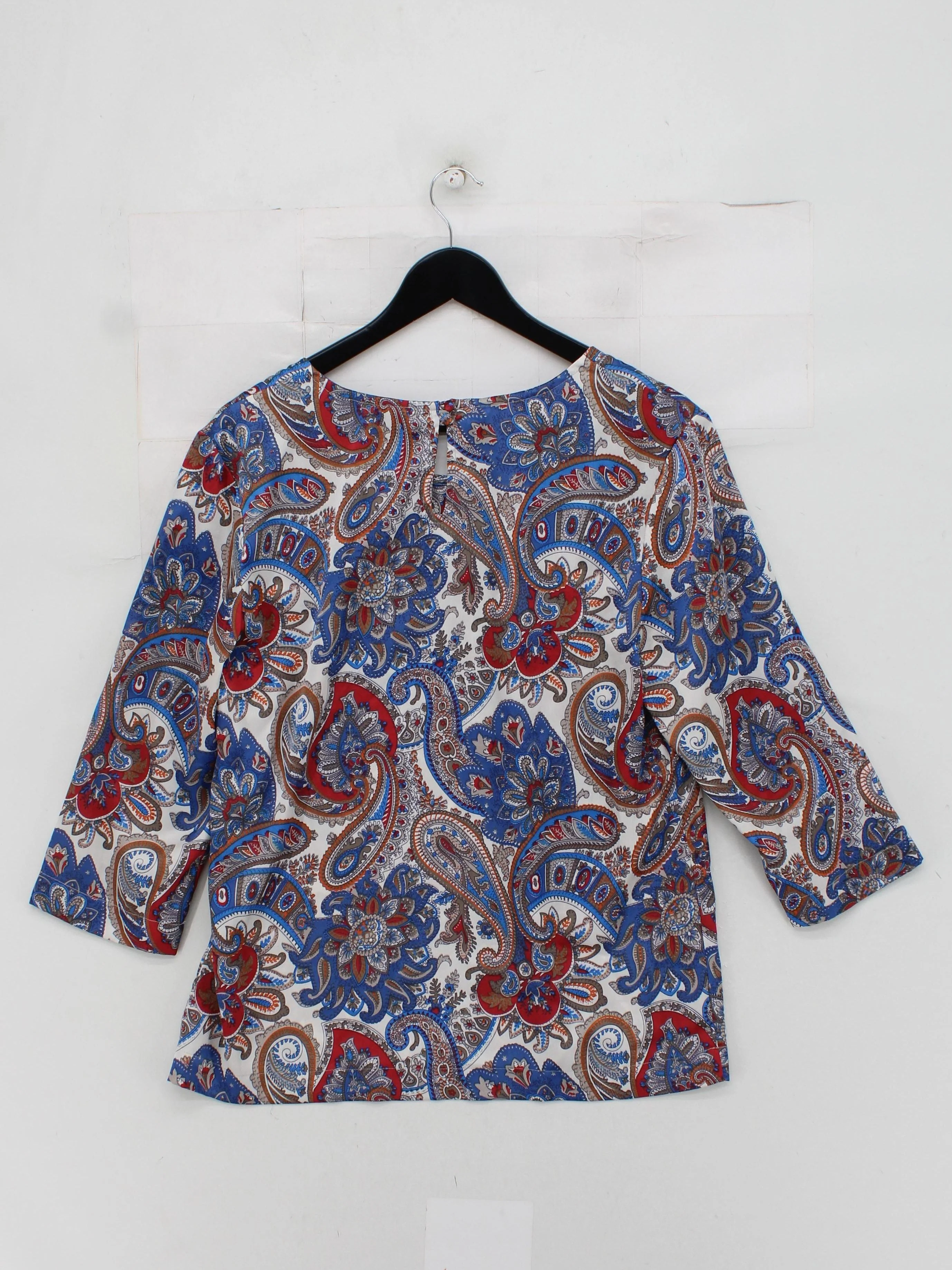 Great Plains Women's Top M Multi Paisley 100% Other 3/4 Sleeve Round Neck Basic - Image 2