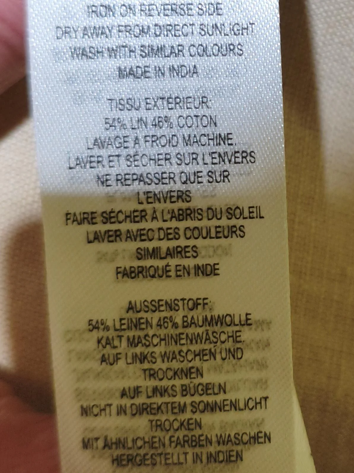 Great Plains Women's Top S Tan Linen with Cotton Sleeveless V-Neck Basic - Image 6