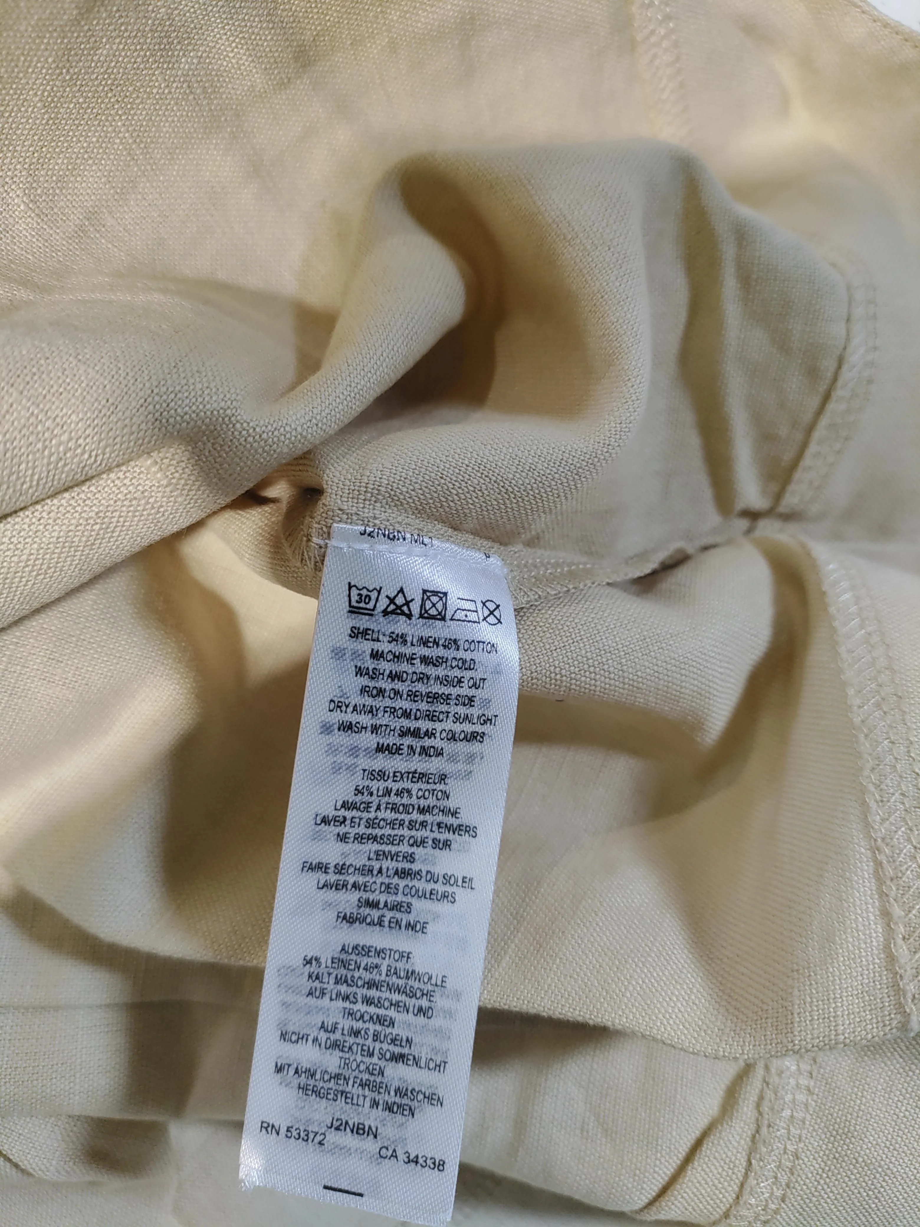 Great Plains Women's Top XL Tan Linen with Cotton Basic New with tags - Image 6