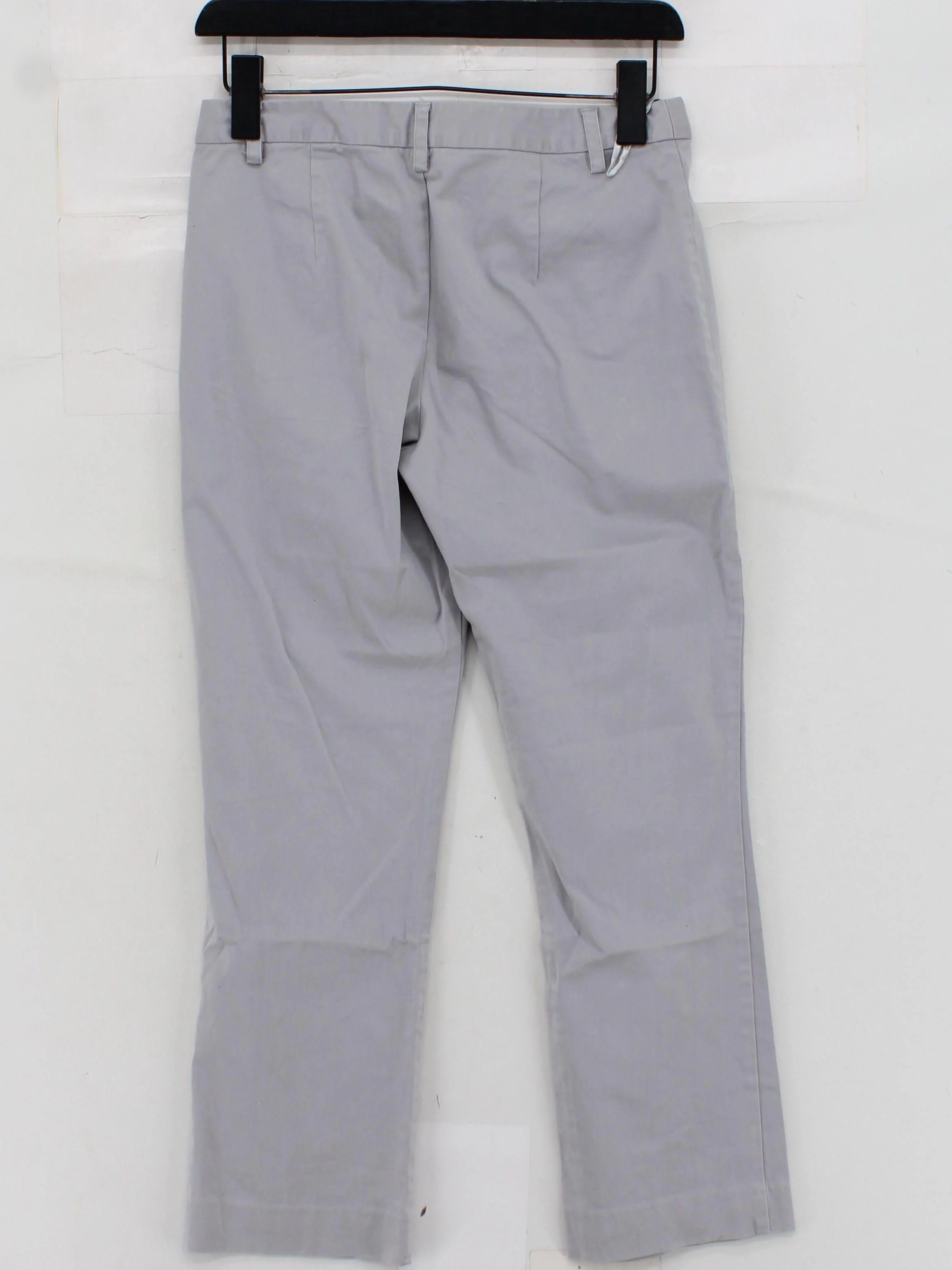 Great Plains Women's Trousers UK 8 Grey Cotton with Elastane Straight Cropped - Image 2