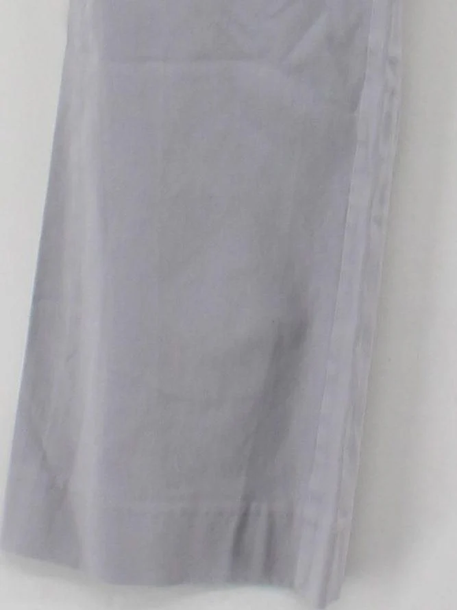 Great Plains Women's Trousers UK 8 Grey Cotton with Elastane Straight Cropped - Image 4