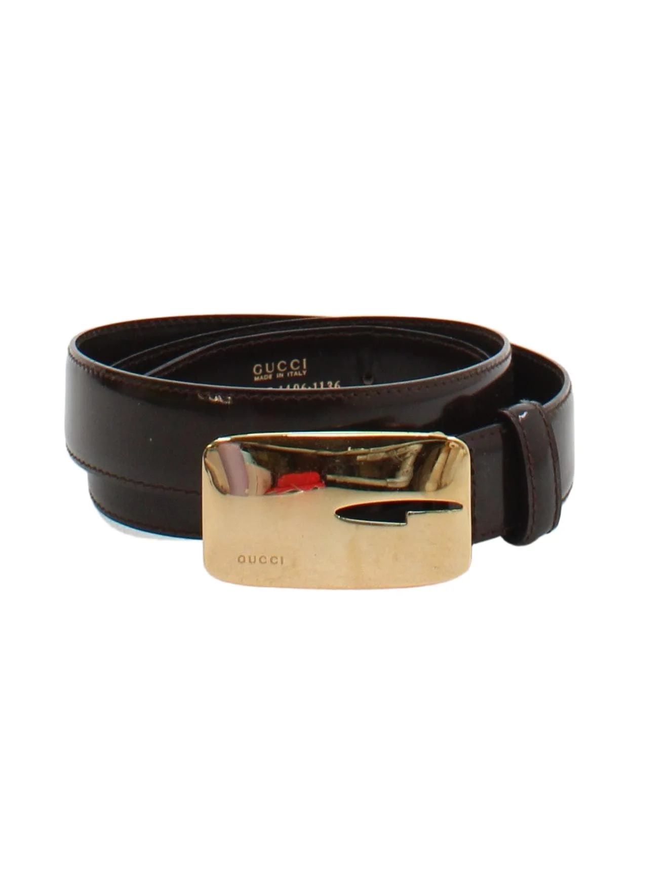 Gucci Men's Belt M Brown 100% Leather Dress Belt