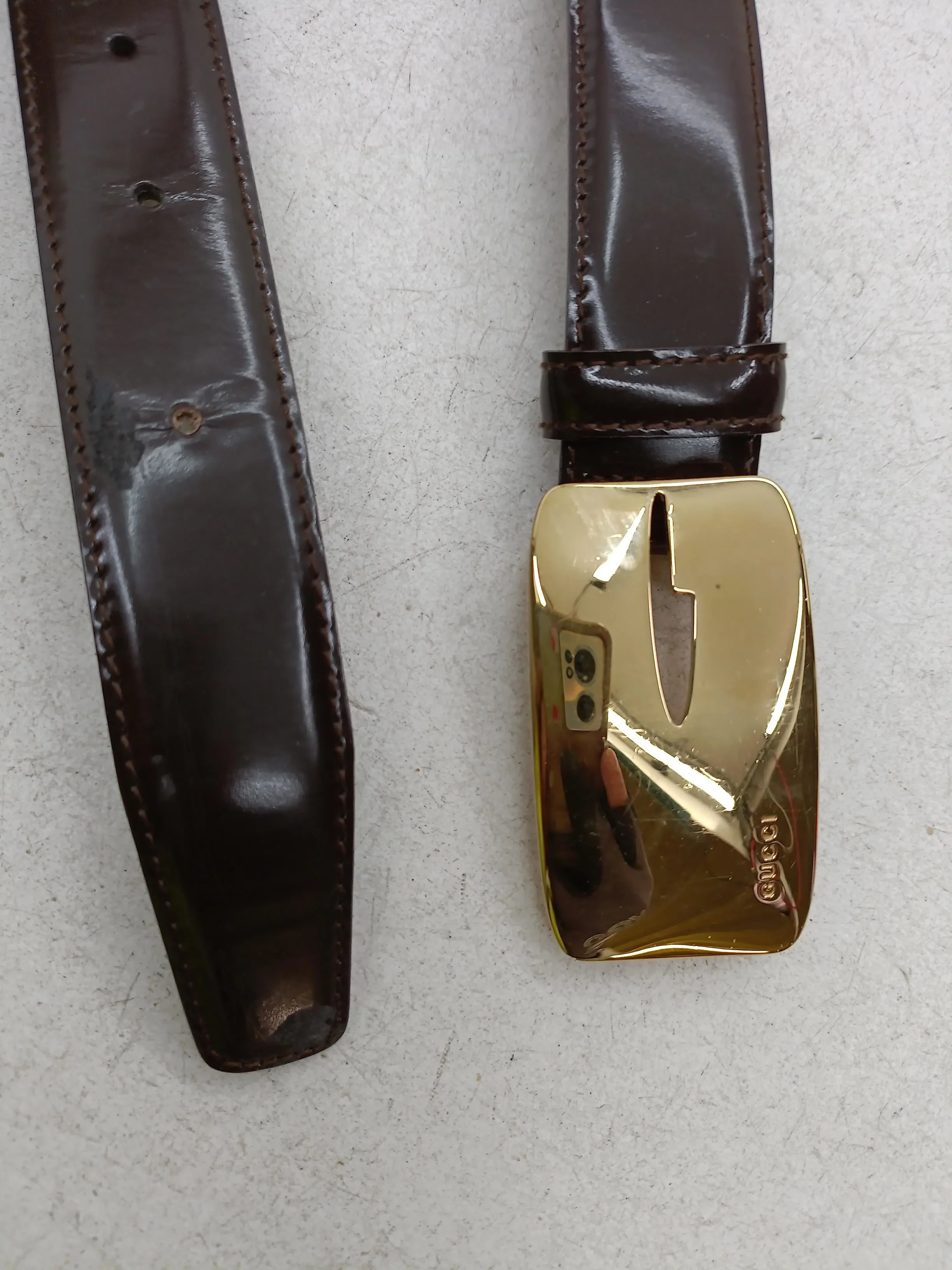 Gucci Men's Belt M Brown 100% Leather Dress Belt - Image 3