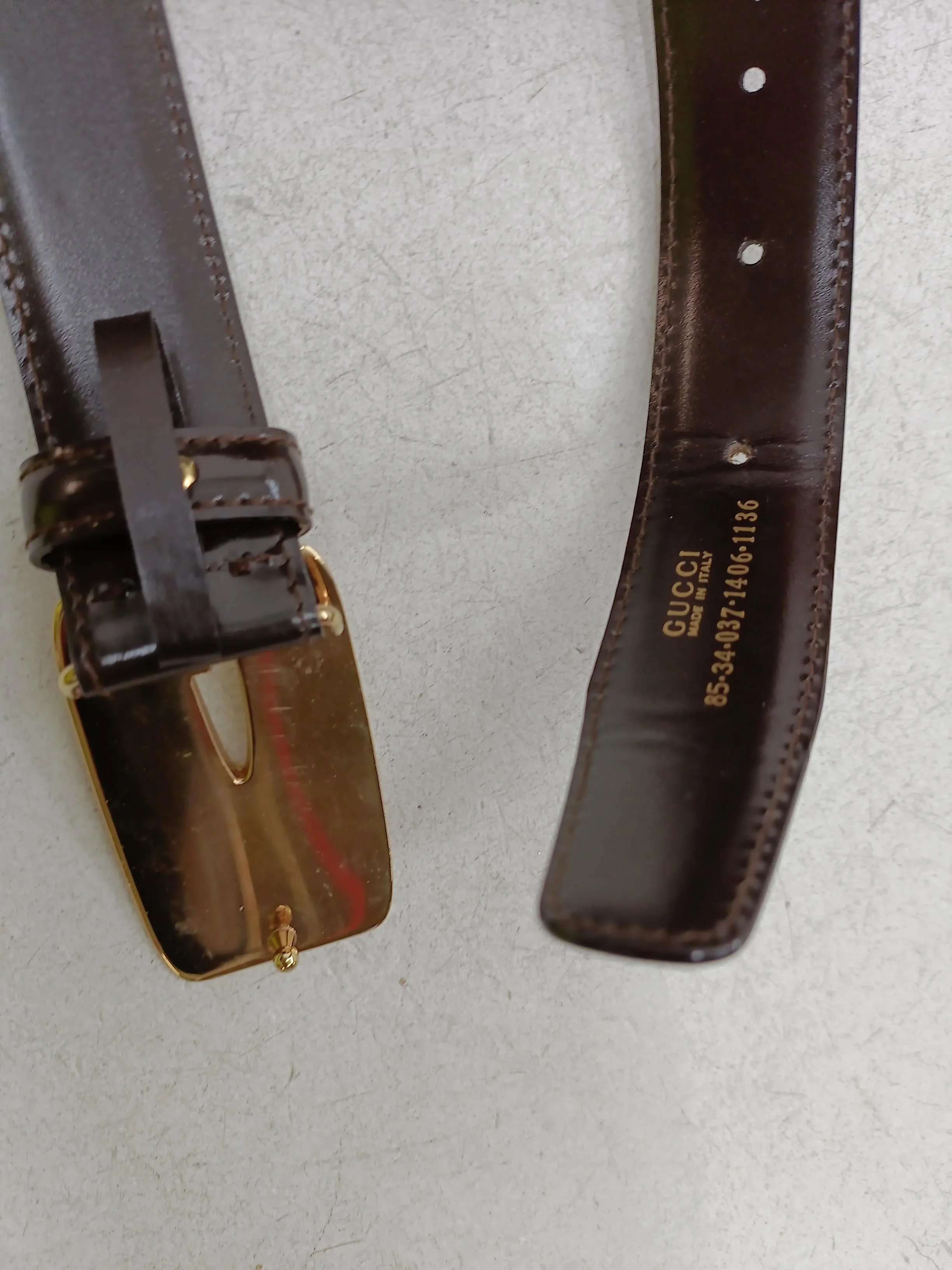 Gucci Men's Belt M Brown 100% Leather Dress Belt - Image 4