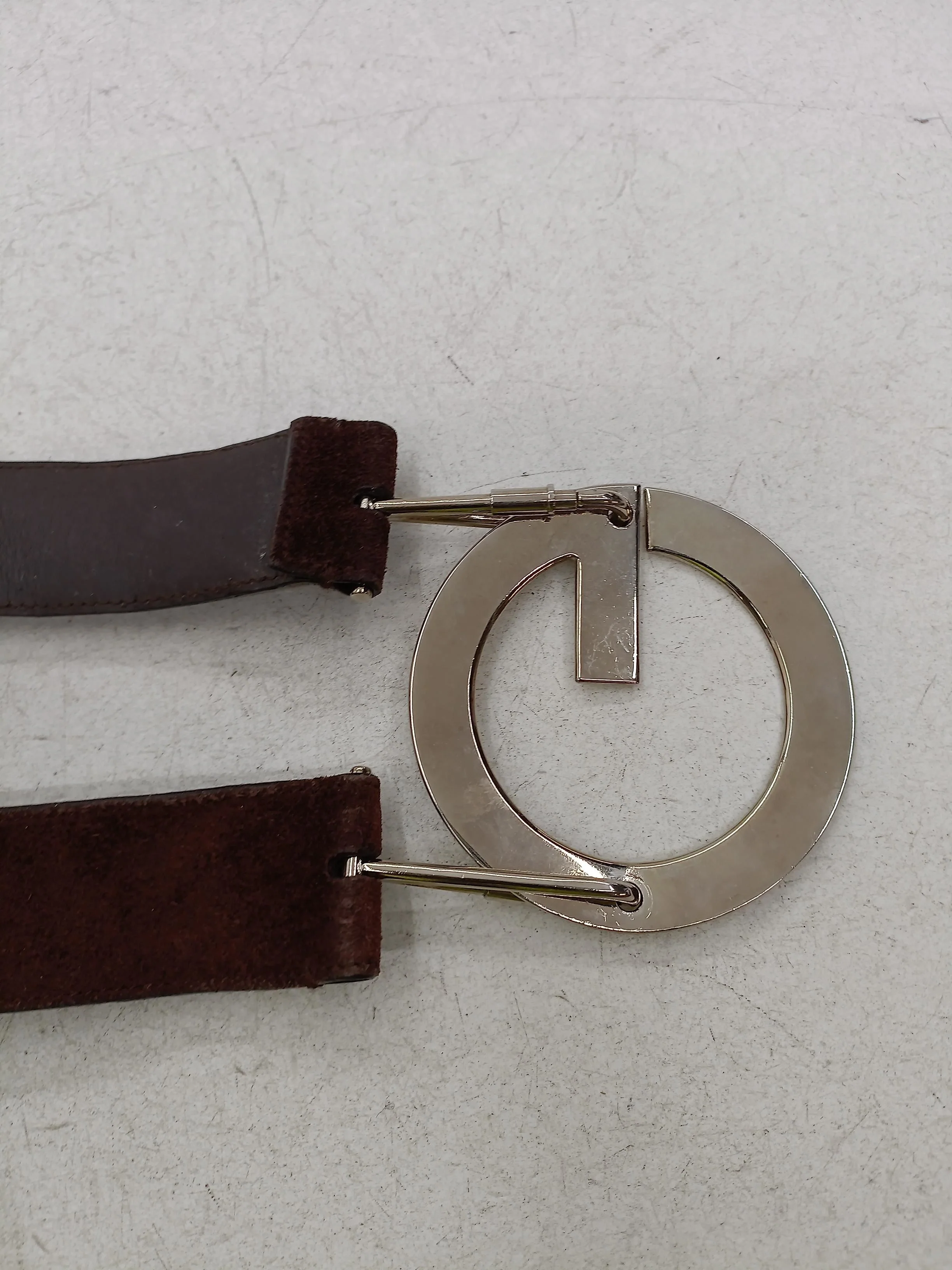 Gucci Men's Belt W 38 in Brown Suede with Leather Dress Belt - Image 4
