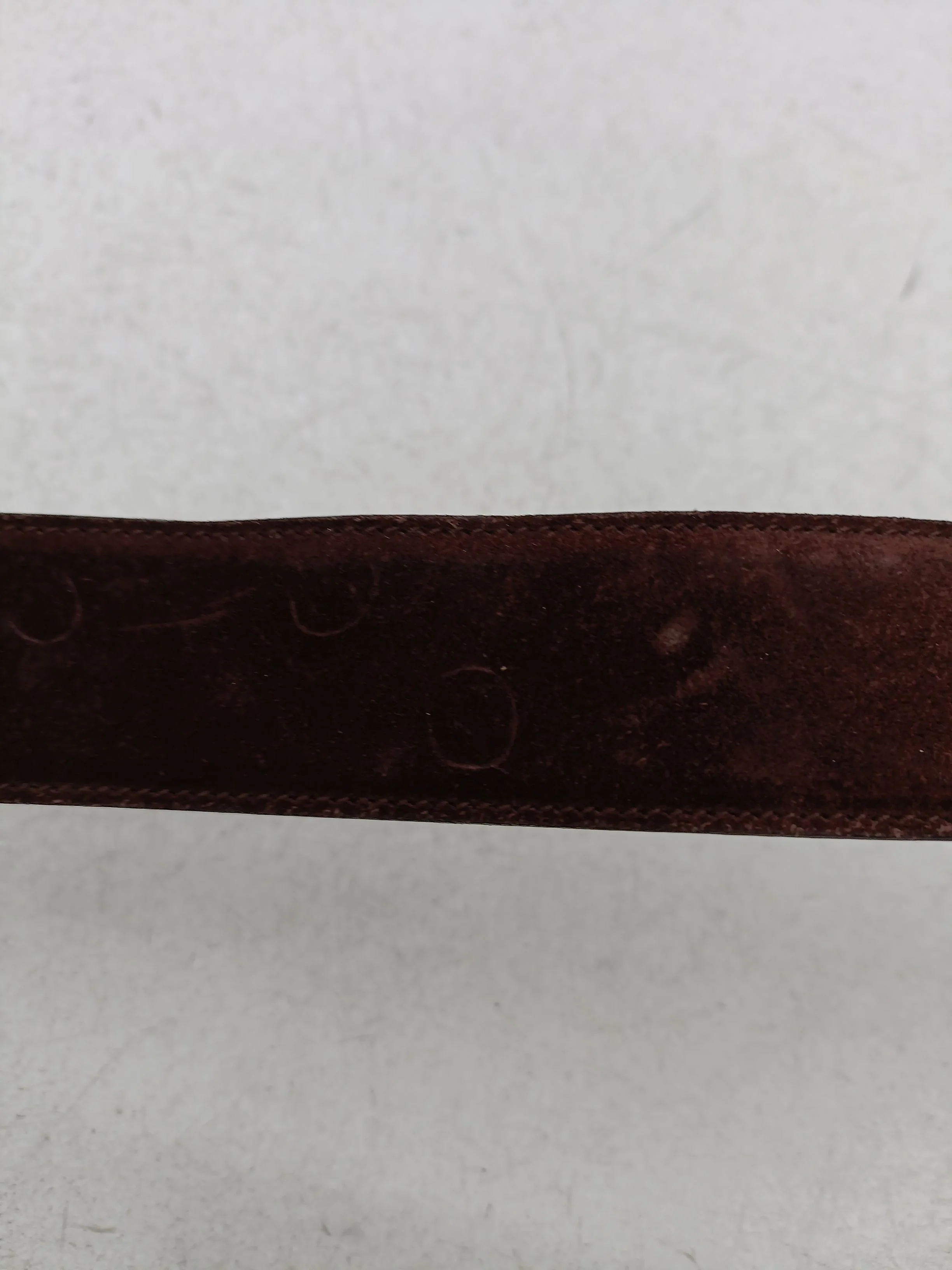 Gucci Men's Belt W 38 in Brown Suede with Leather Dress Belt - Image 5
