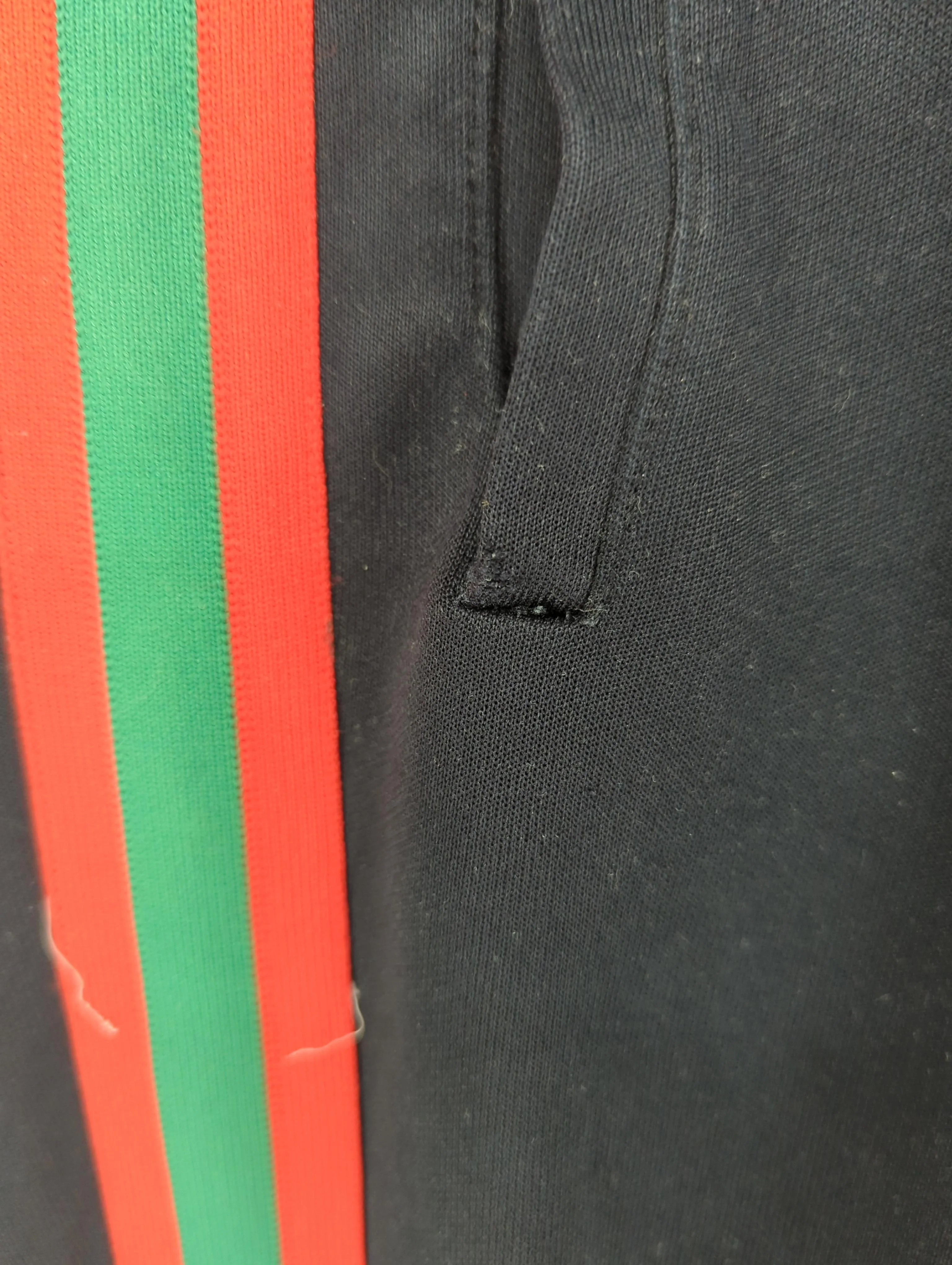 Gucci Men's Sports Bottoms M Blue Polyester with Cotton Tapered Sweatpants - Image 8