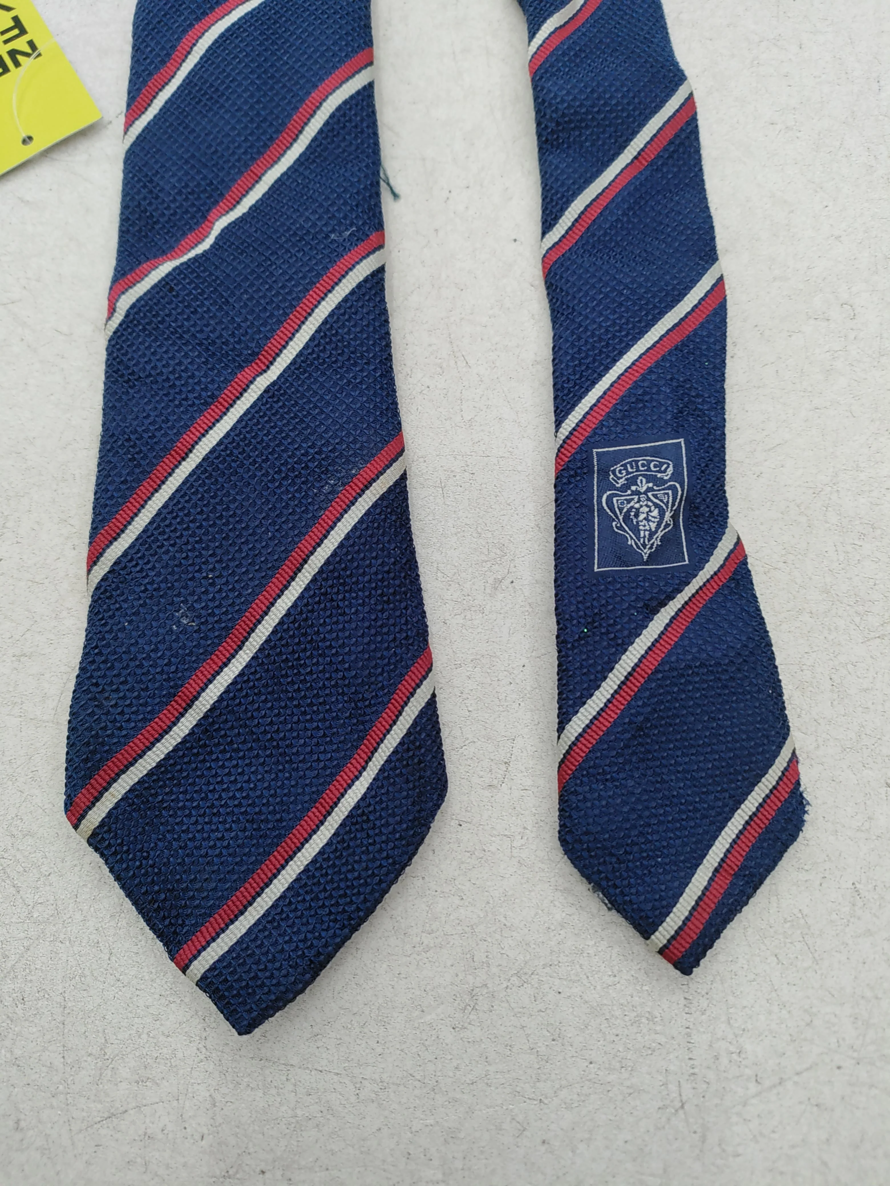 Gucci Men's Tie Blue Striped 100% Silk - Image 3