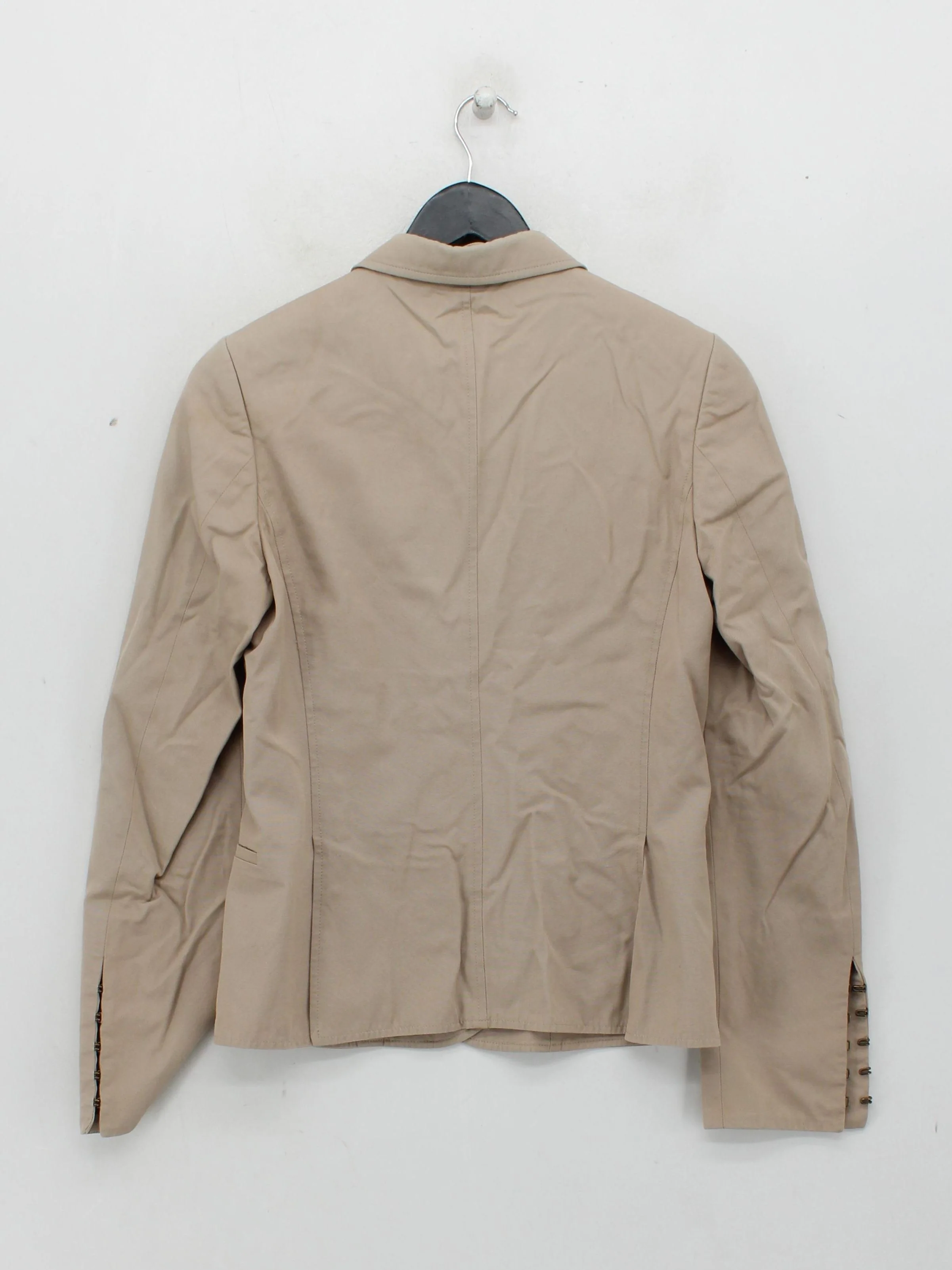 Gucci Women's Blazer UK 10 Tan 100% Cotton Overcoat - Image 2