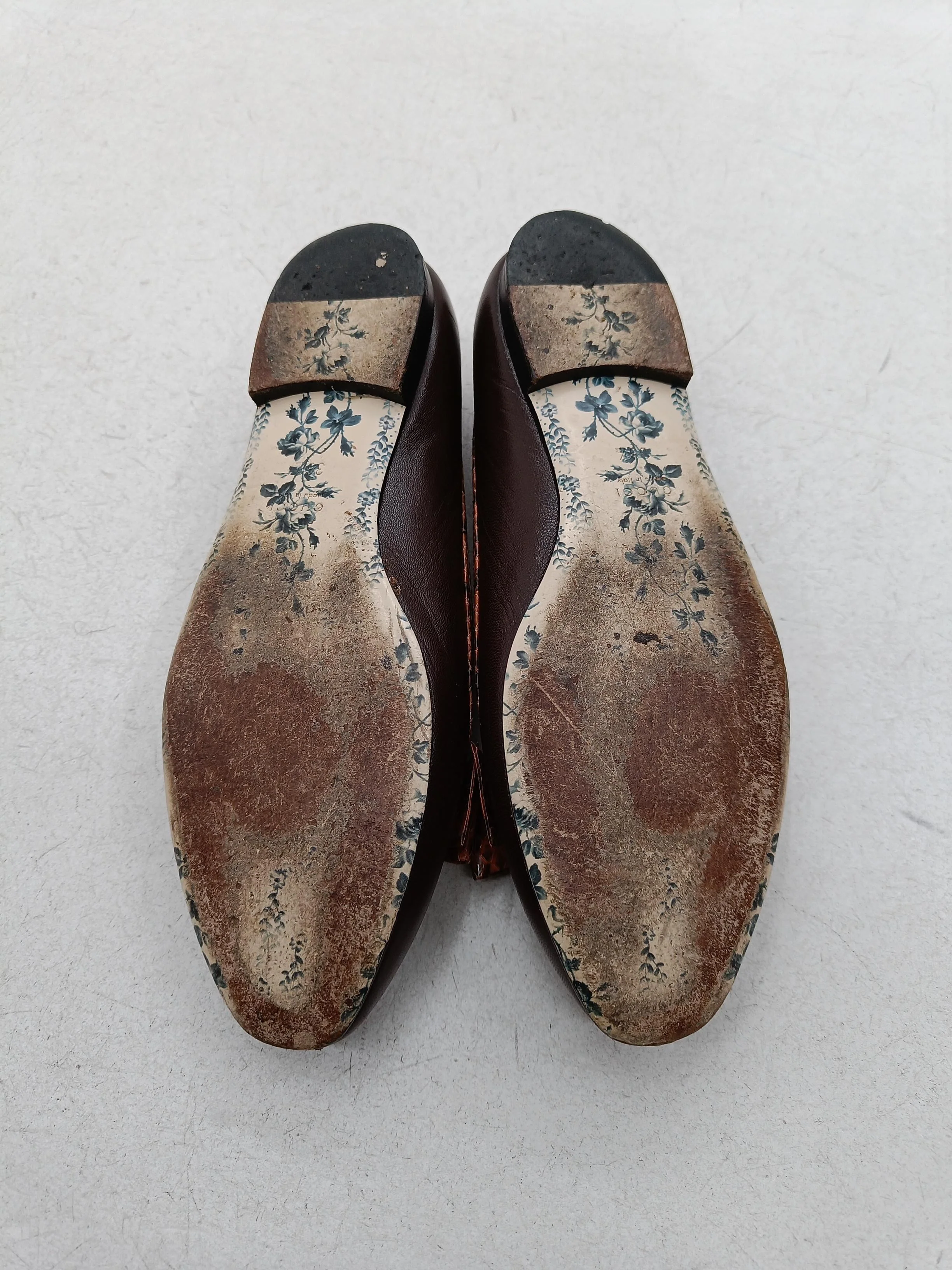 Gucci Women's Flat Shoes UK 5.5 Brown Animal Print Leather with Leather Ballet - Image 7