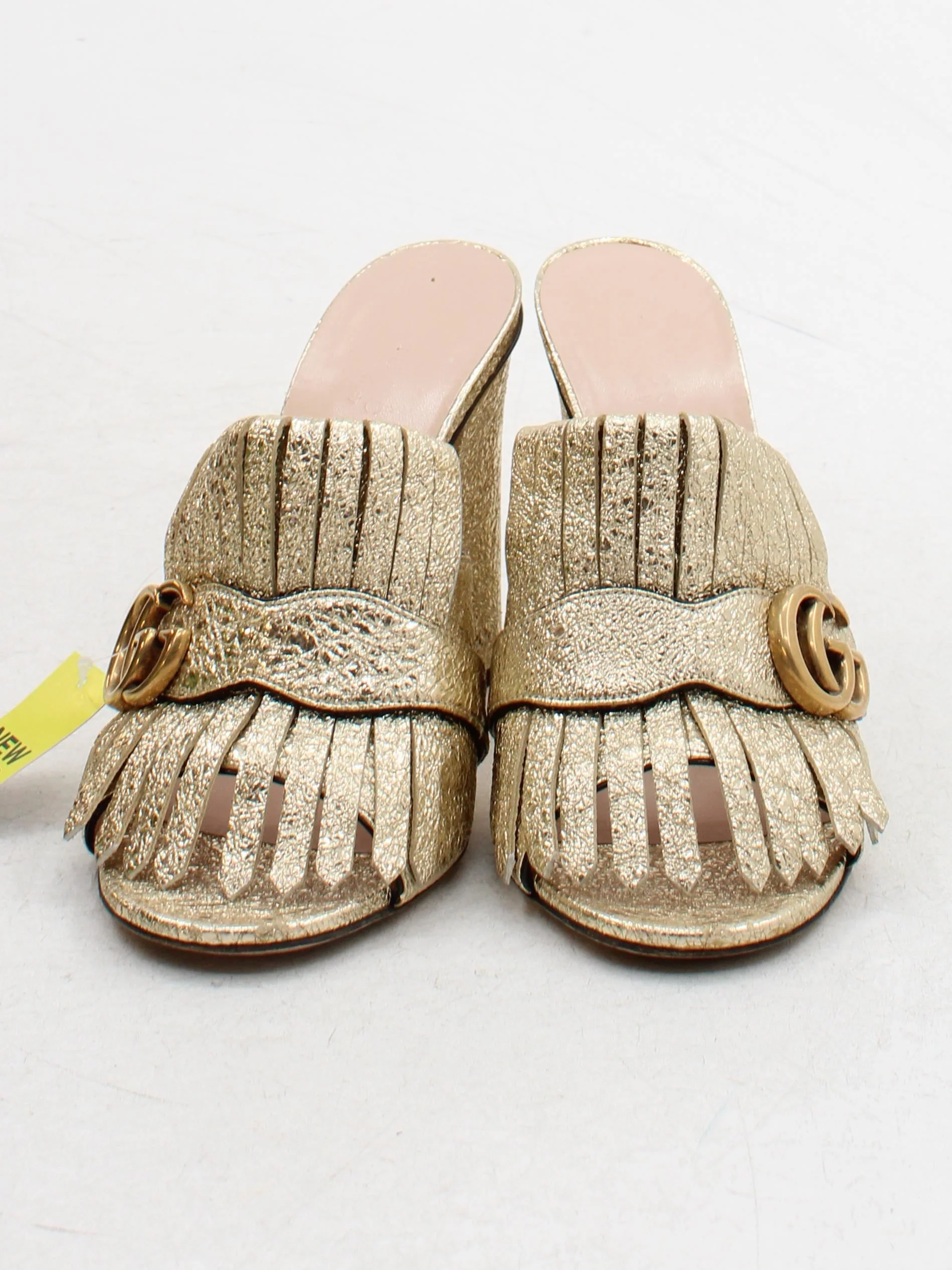 Gucci Women's Heels UK 5.5 Gold 100% Other Mule - Image 2