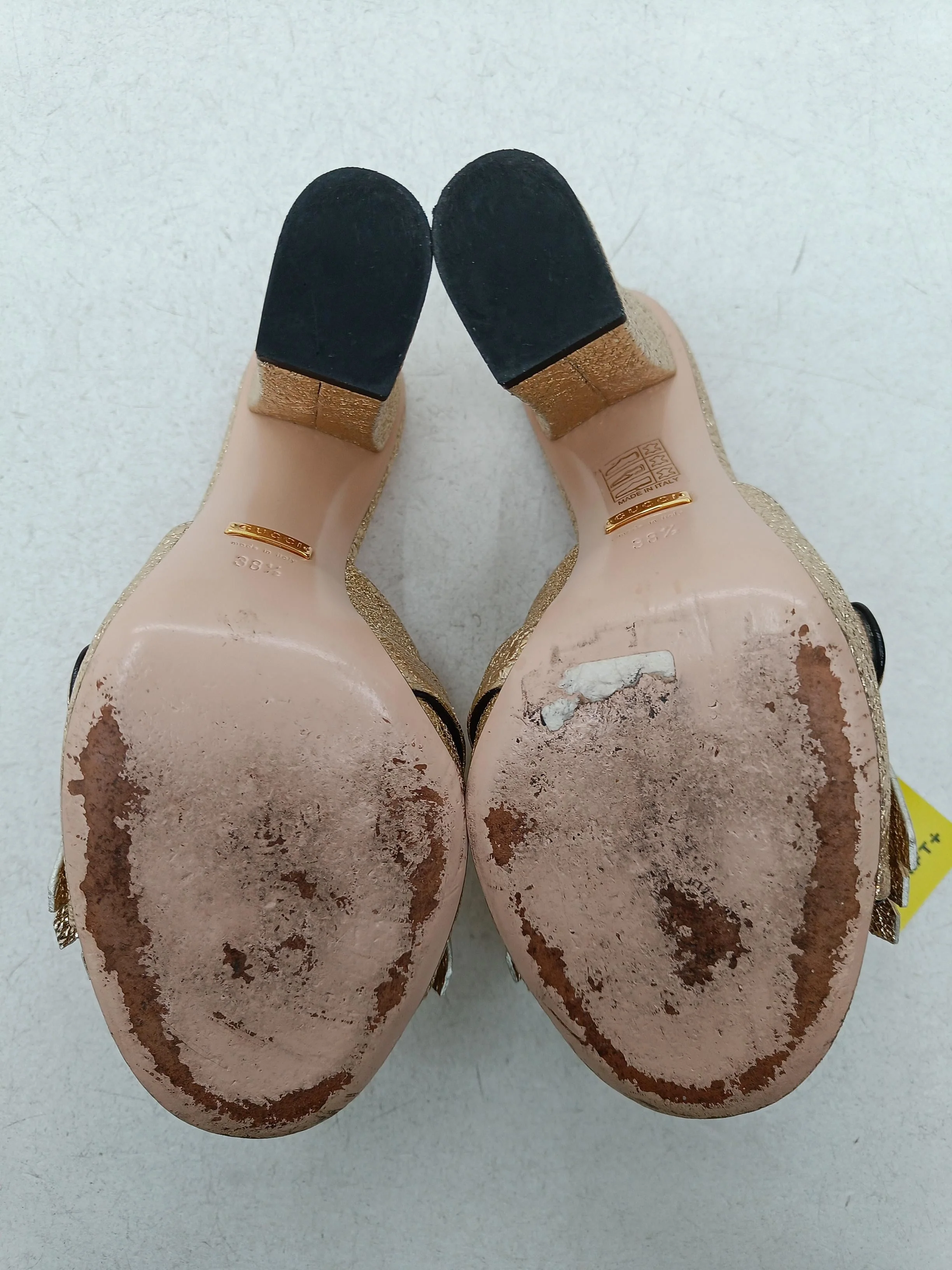 Gucci Women's Heels UK 5.5 Gold 100% Other Mule - Image 7