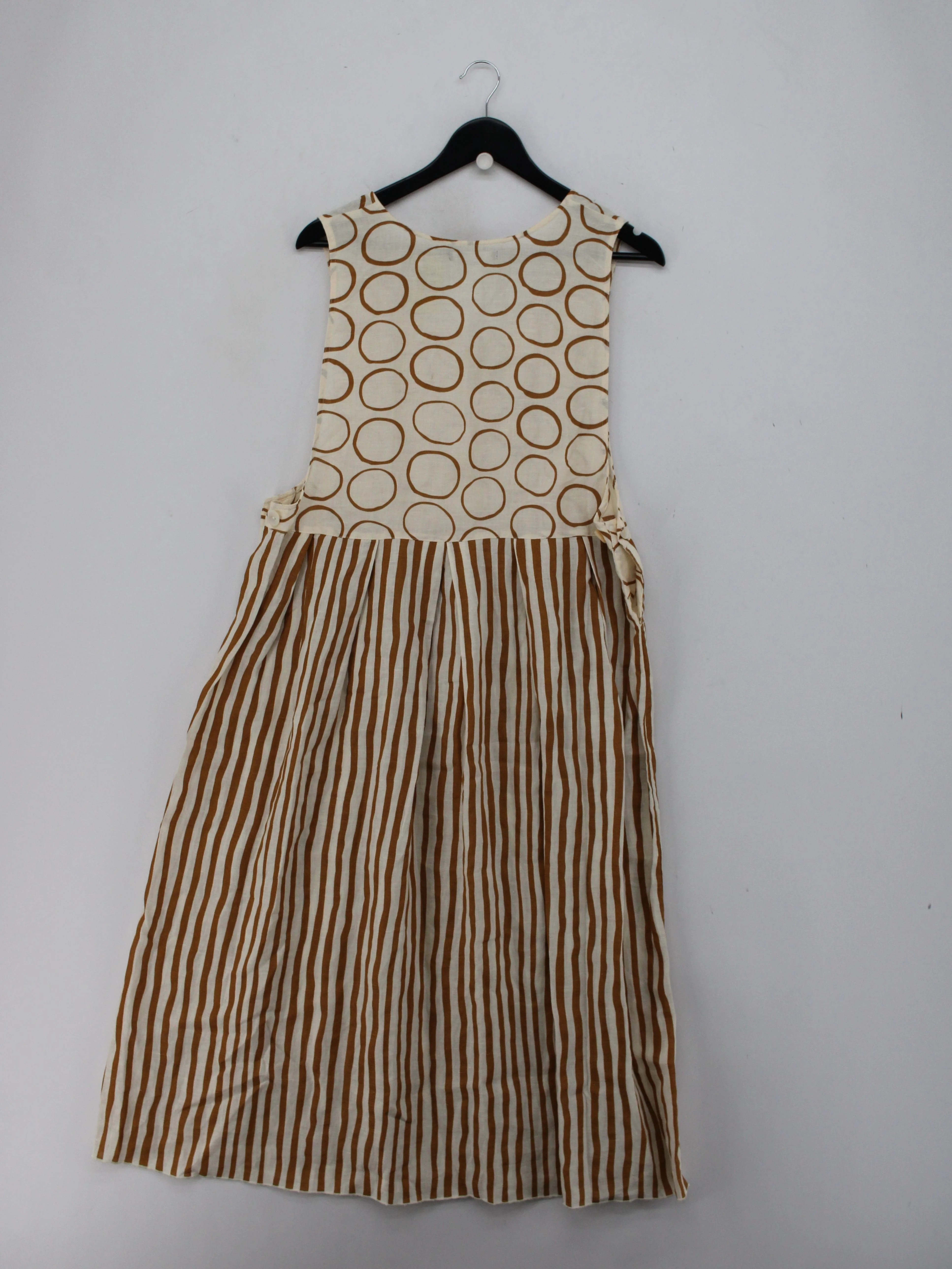Gudrun Sjöden Pinafore/Dungaree Midi Dress L in Cream - Image 2