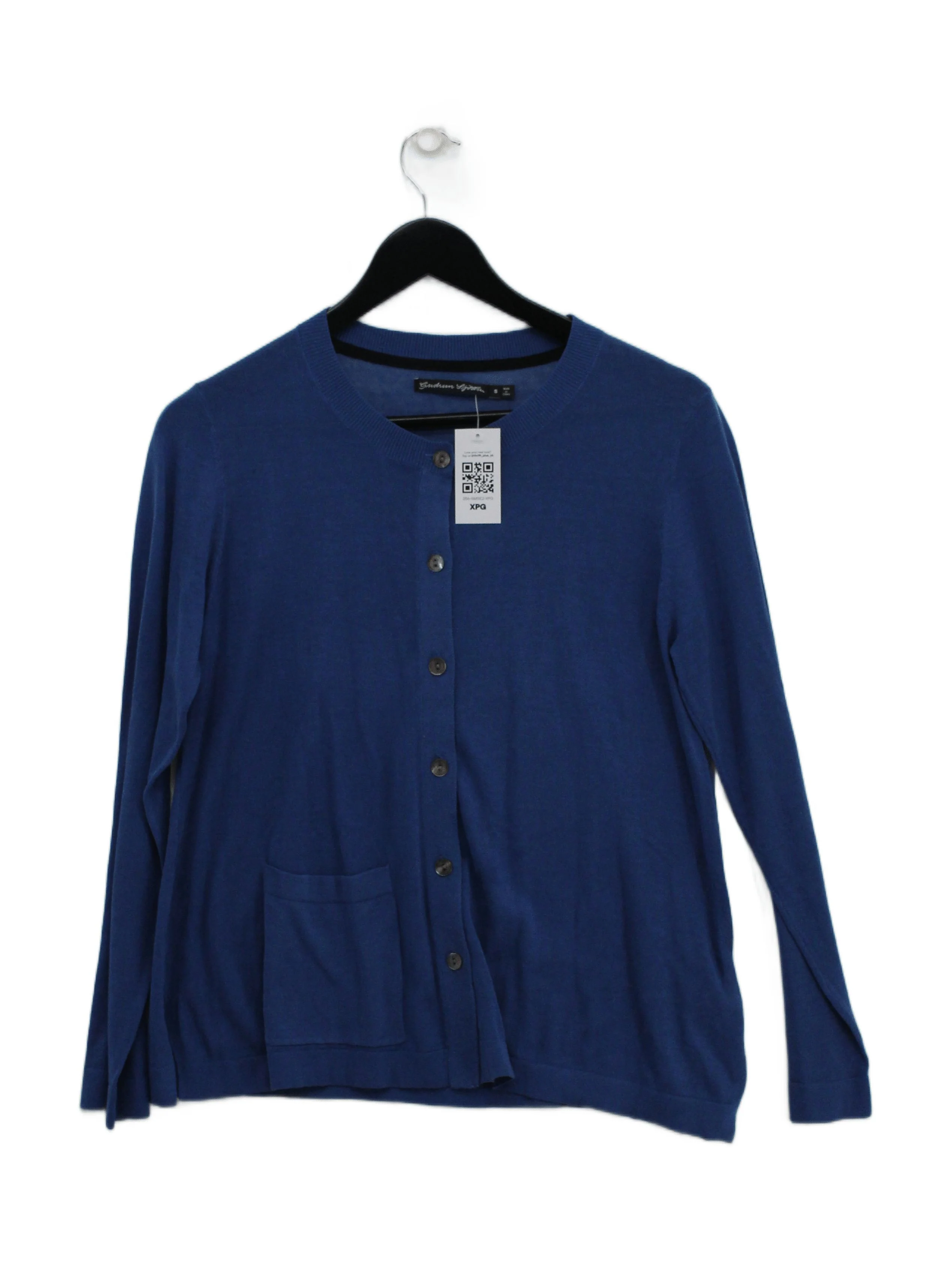 Gudrun Sjöden Women's Cardigan S Blue 100% Cotton Round Neck Cardigan