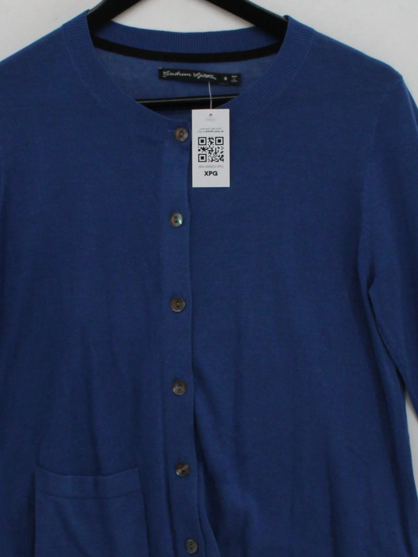 Gudrun Sjöden Women's Cardigan S Blue 100% Cotton Round Neck Cardigan - Image 3