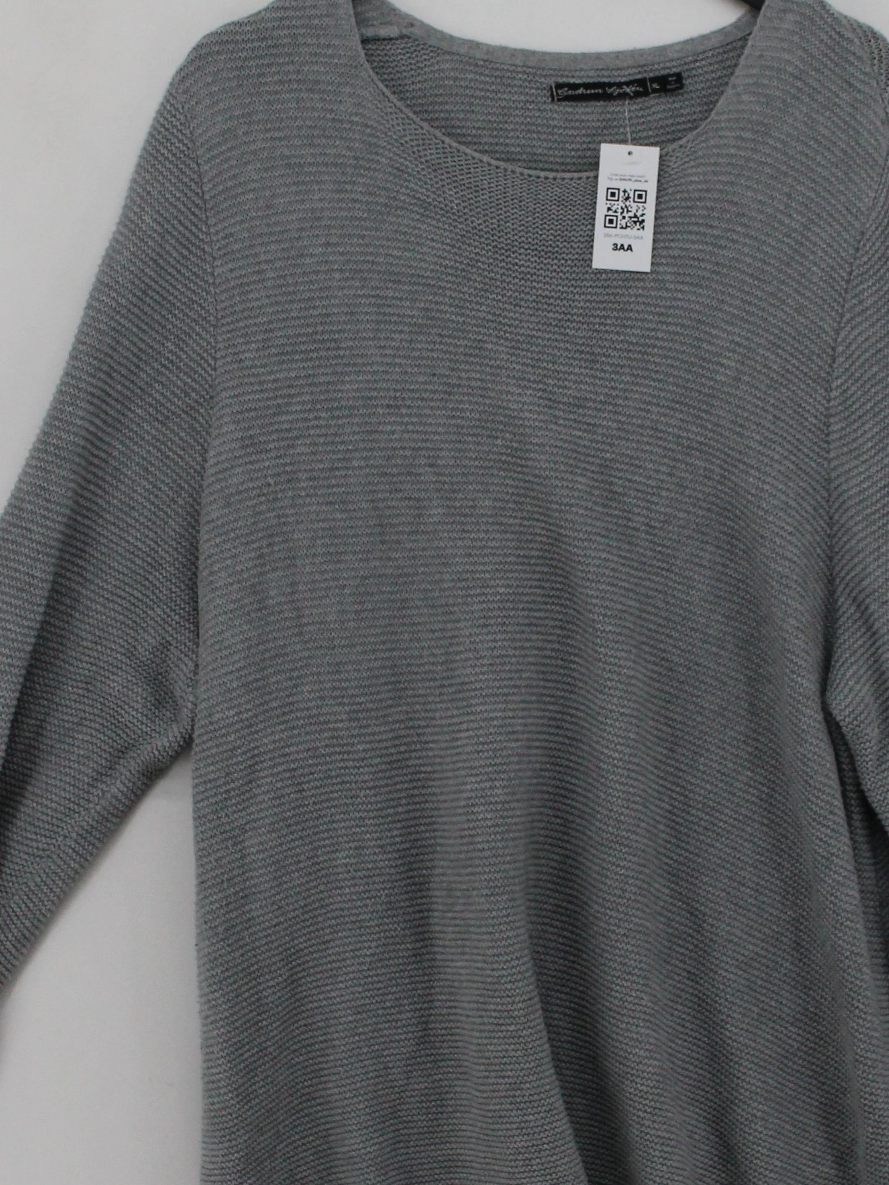 Gudrun Sjöden Women's Jumper XXL Grey 100% Cotton Round Neck Pullover - Image 3
