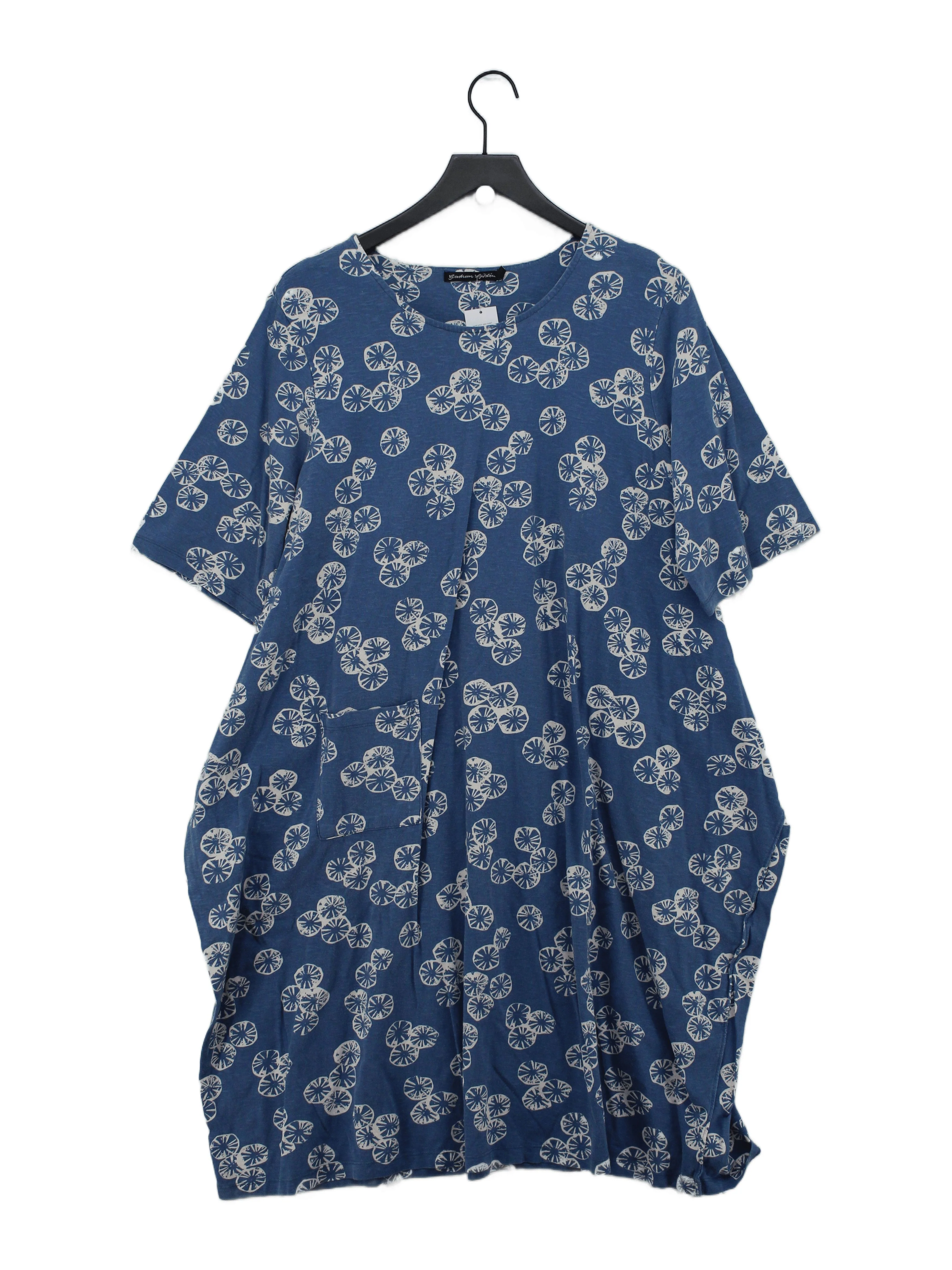 Gudrun Sjöden Women's Top L Blue 100% Cotton Tunic