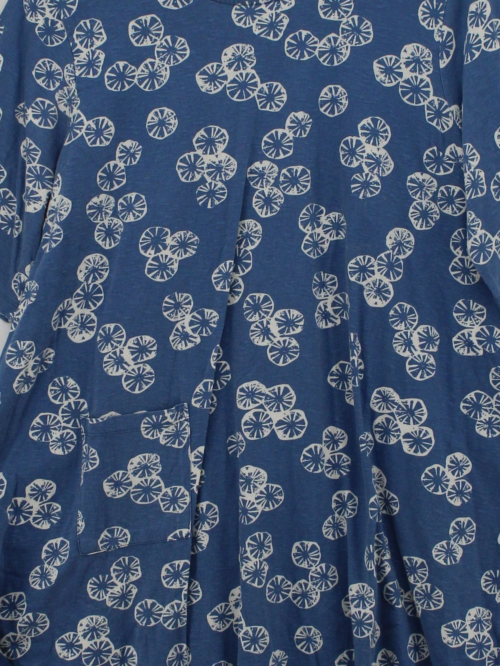 Gudrun Sjöden Women's Top L Blue 100% Cotton Tunic - Image 3