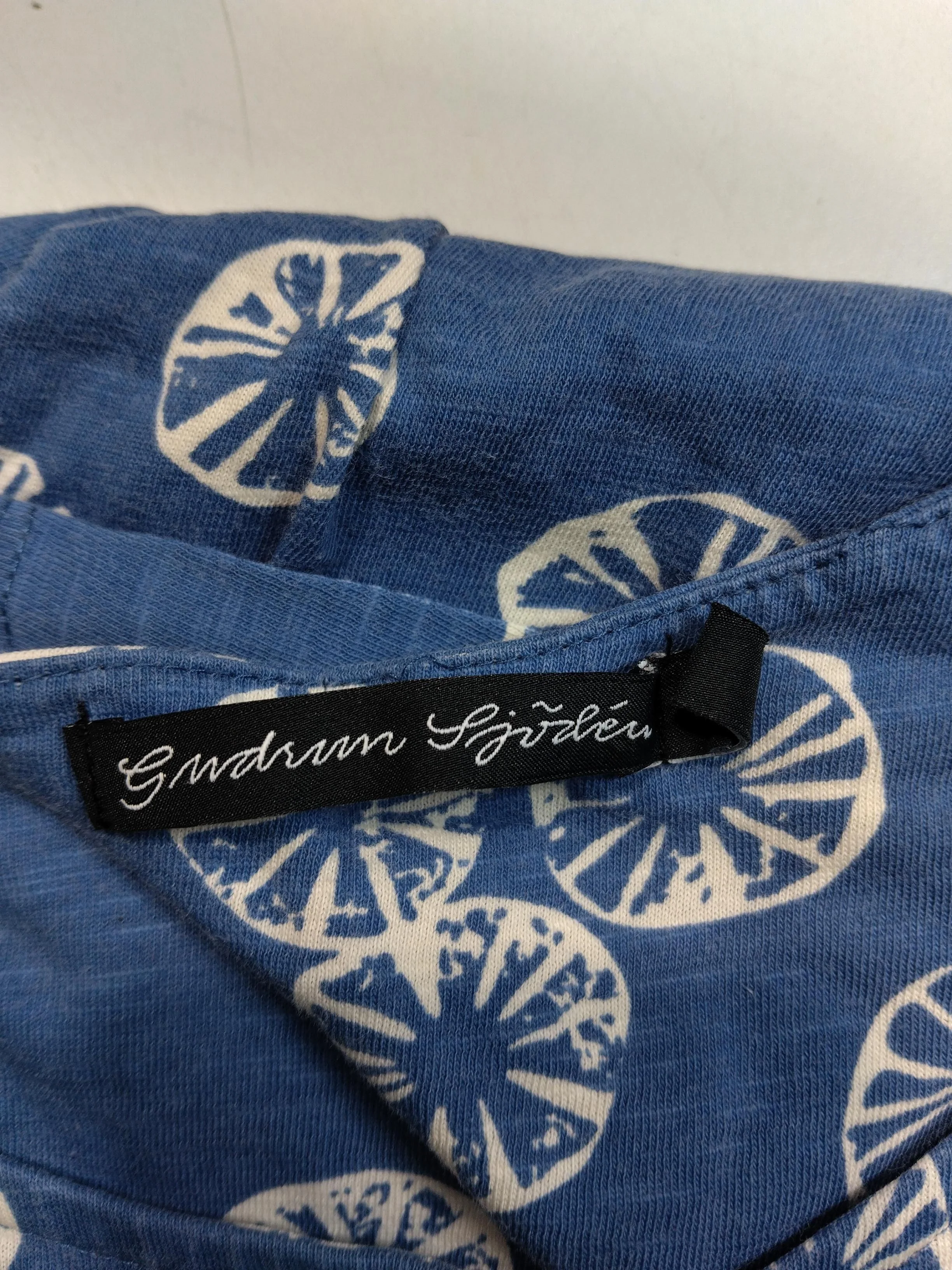 Gudrun Sjöden Women's Top L Blue 100% Cotton Tunic - Image 5