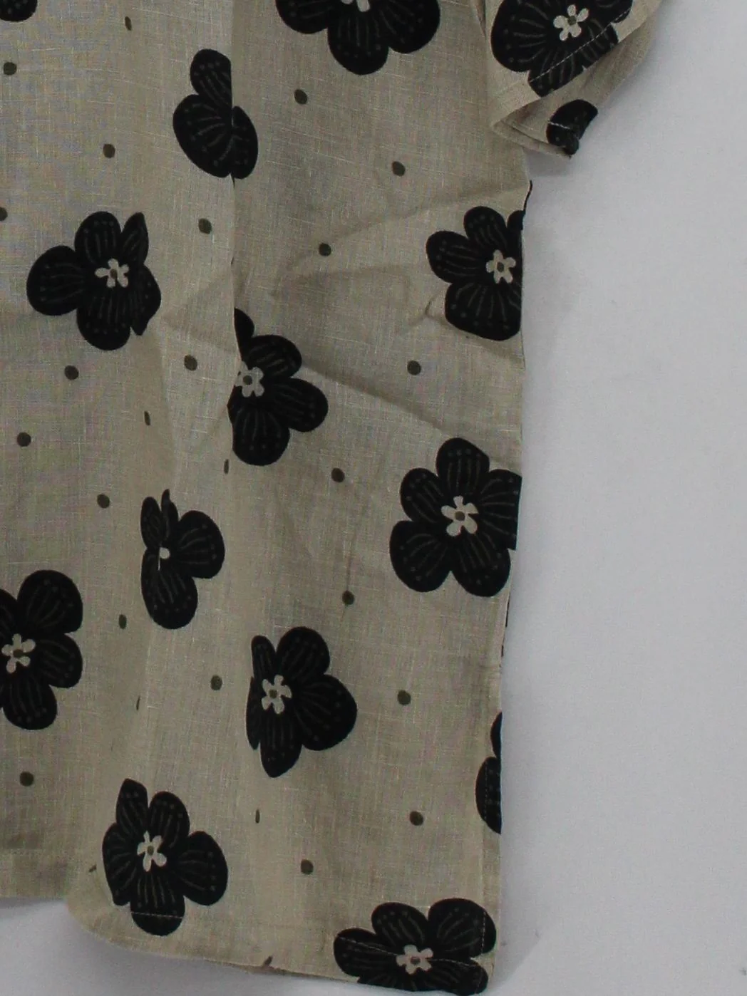 Gudrun Sjöden Women's Top L Cream Floral 100% Other 3/4 Sleeve Round Neck Tunic - Image 4