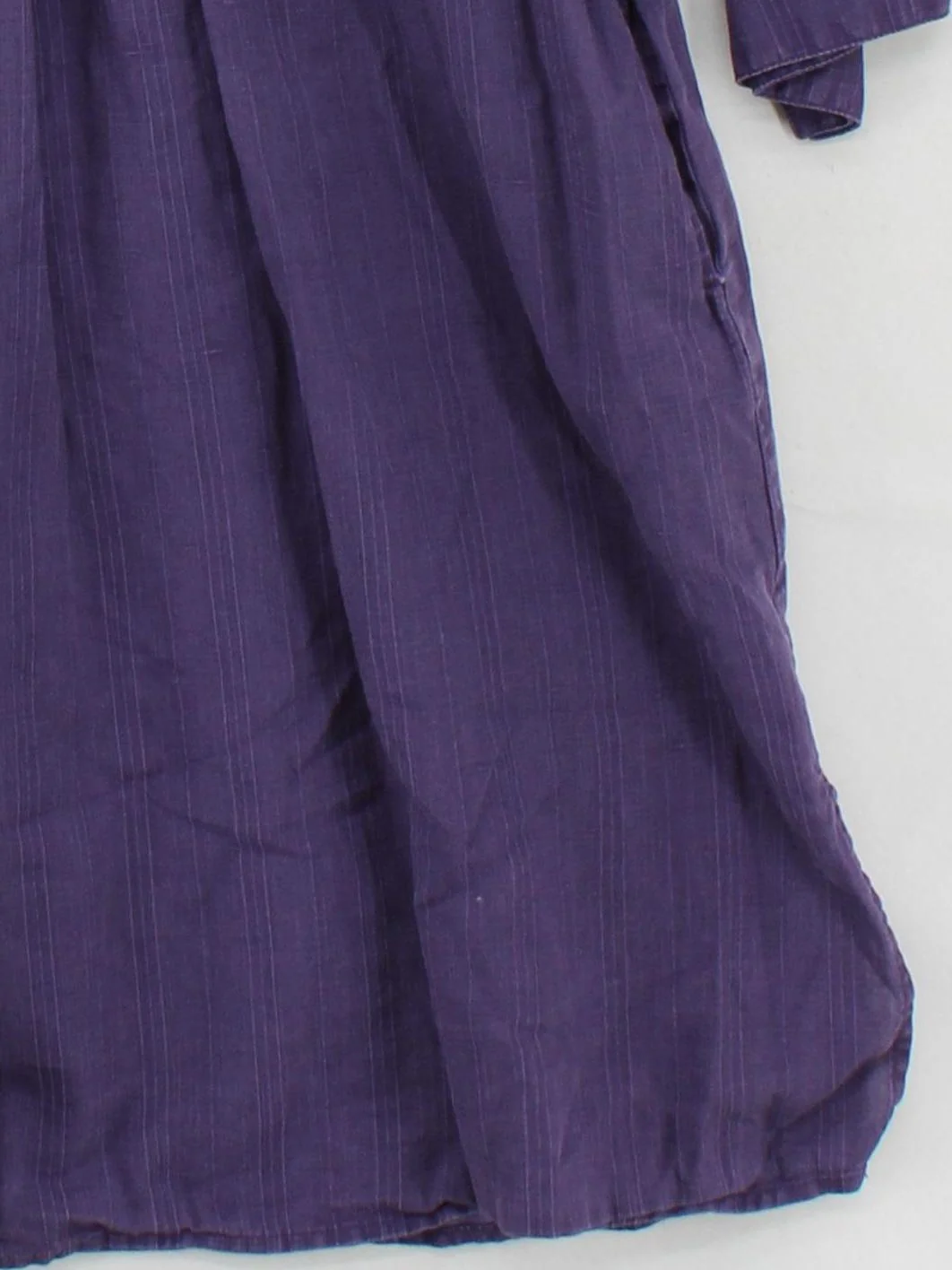 Gudrun Sjöden Women's Top M Purple 100% Cotton 3/4 Sleeve Round Neck Tunic - Image 4