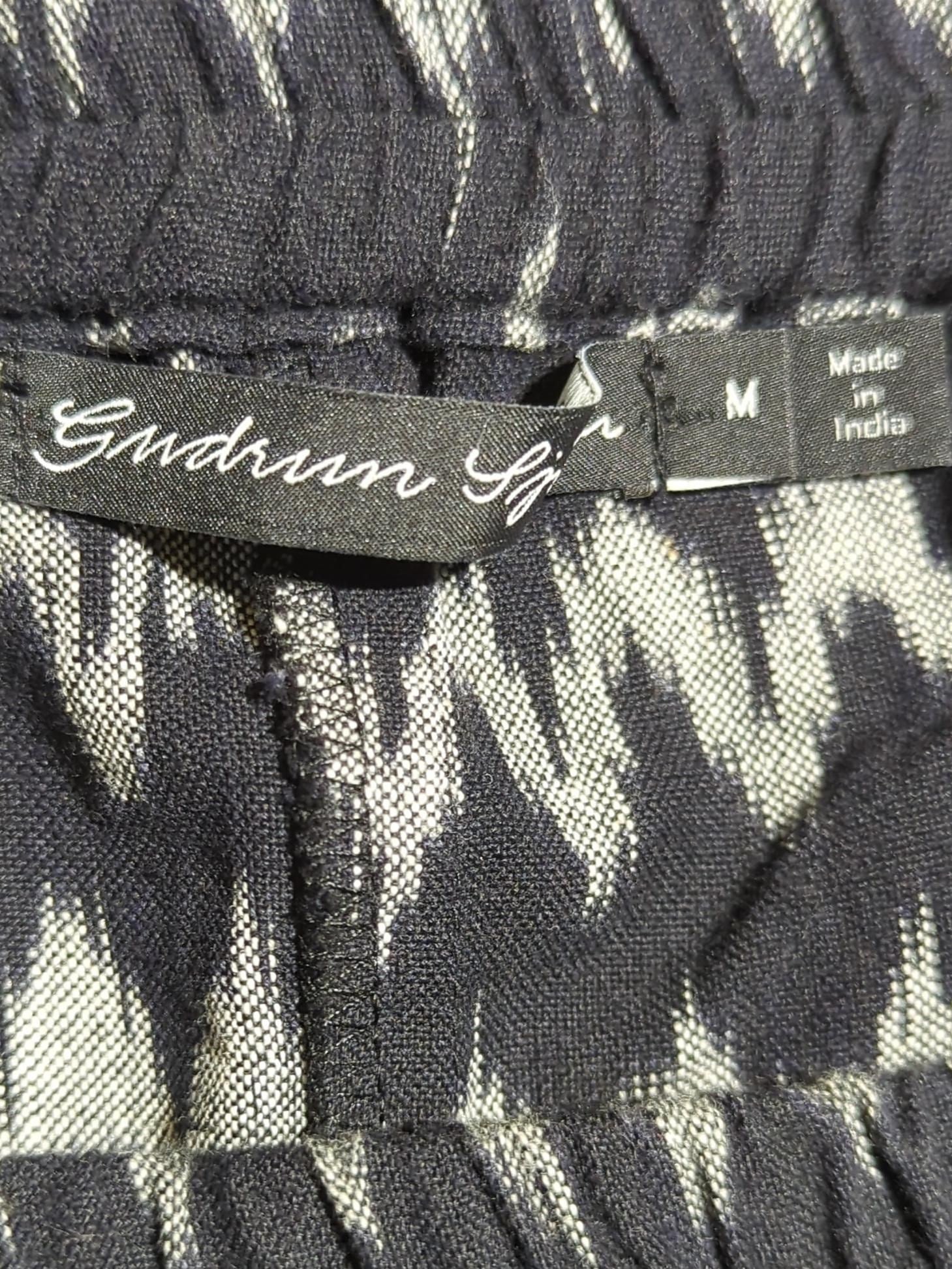 Gudrun Sjöden Women's Trousers M Multi Geometric 100% Cotton Wide-Leg Chino - Image 5