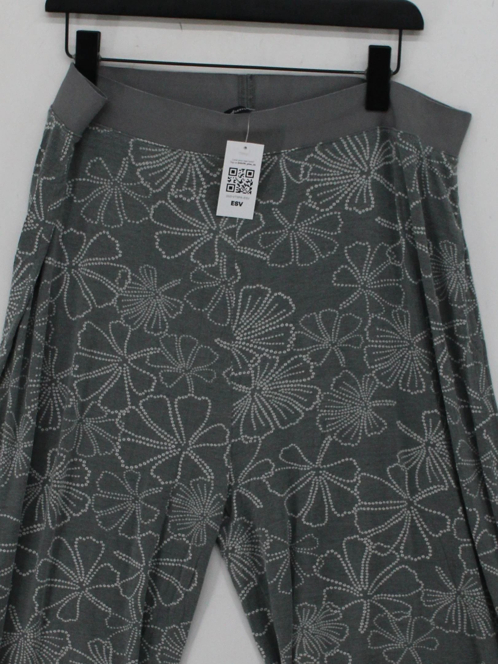 Gudrun Sjöden Women's Trousers XXL Grey Floral 100% Other Wide-Leg Chino - Image 3