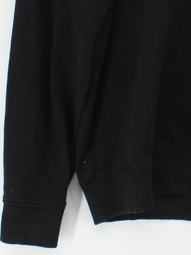 Guess Jeans Men's Hoodie M Black Graphic 100% Cotton Pullover - Image 4
