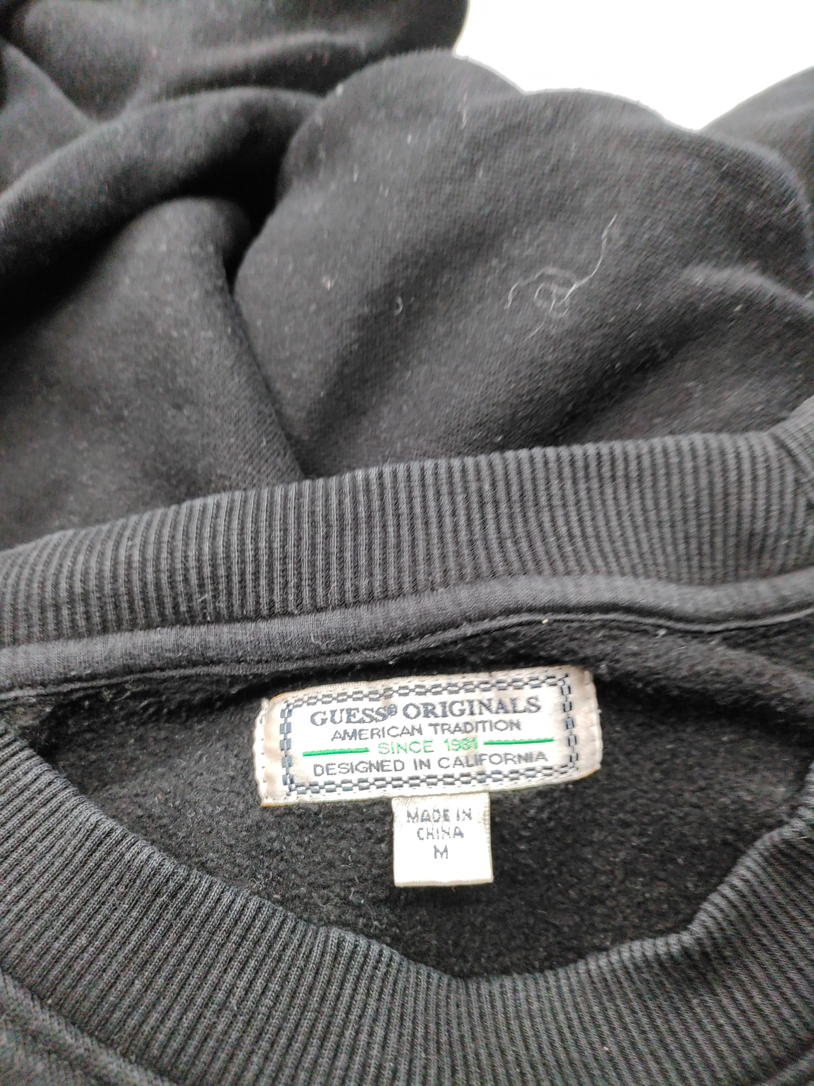 Guess Jeans Men's Hoodie M Black Graphic 100% Cotton Pullover - Image 5