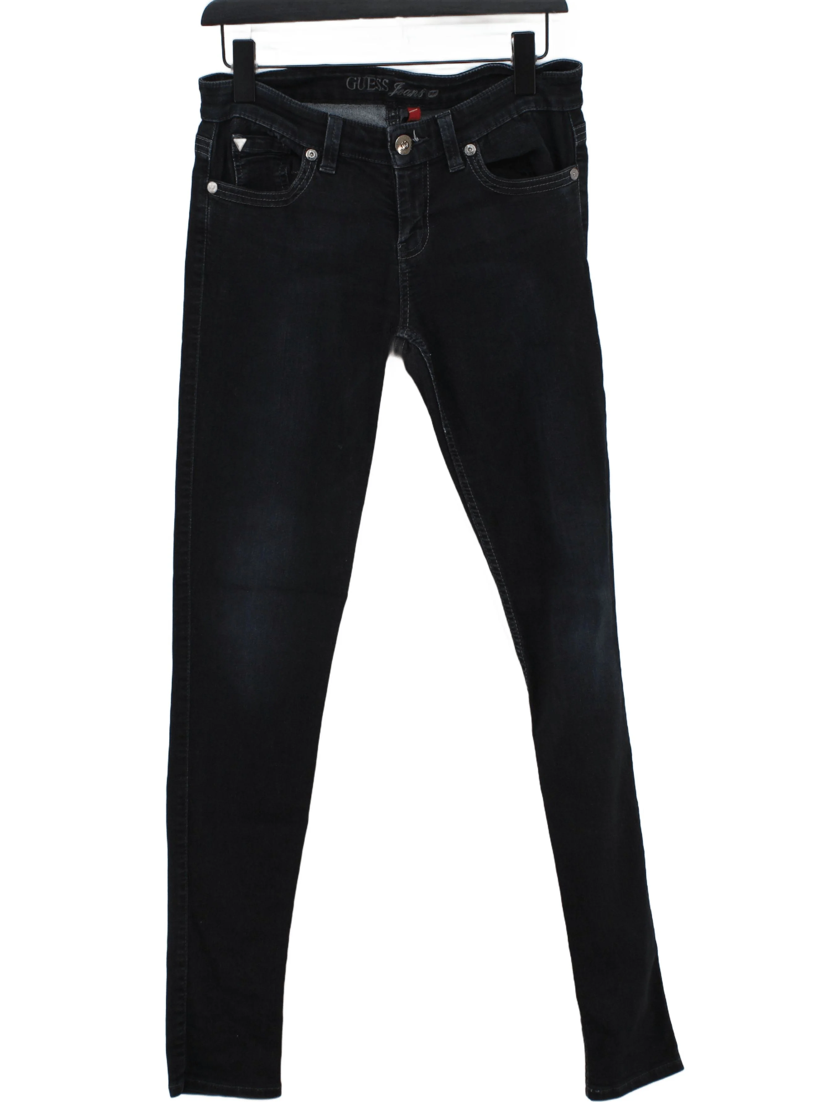 Guess Jeans Women's Jeans W 27 in Black Cotton with Polyester, Spandex Skinny