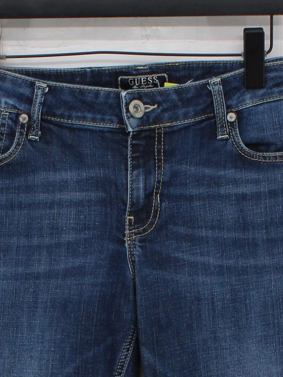Guess Men's Jeans W 32 in Blue Cotton with Elastane Straight - Image 3