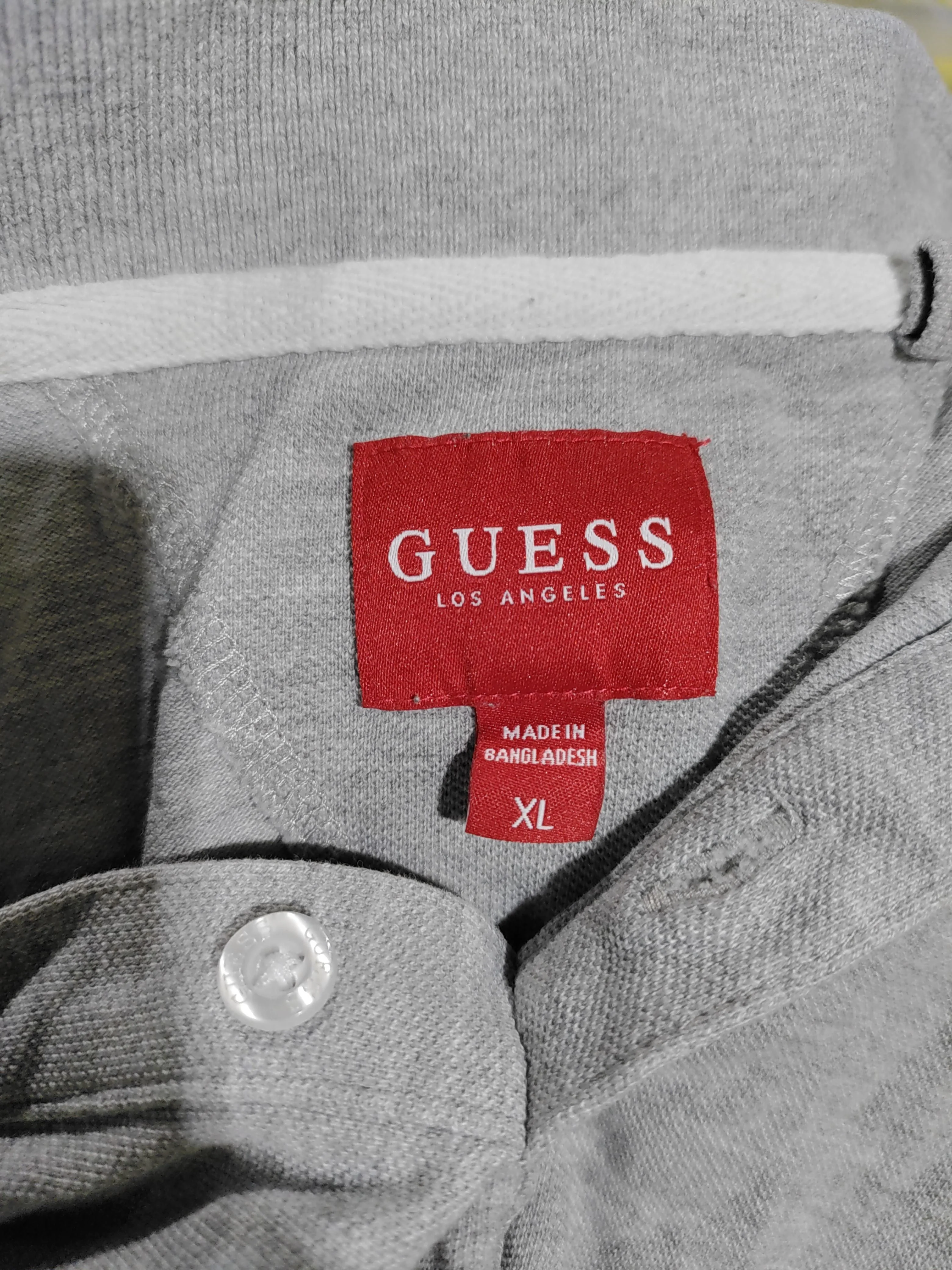 Guess Men's Polo XL Grey Cotton with Viscose Basic - Image 5