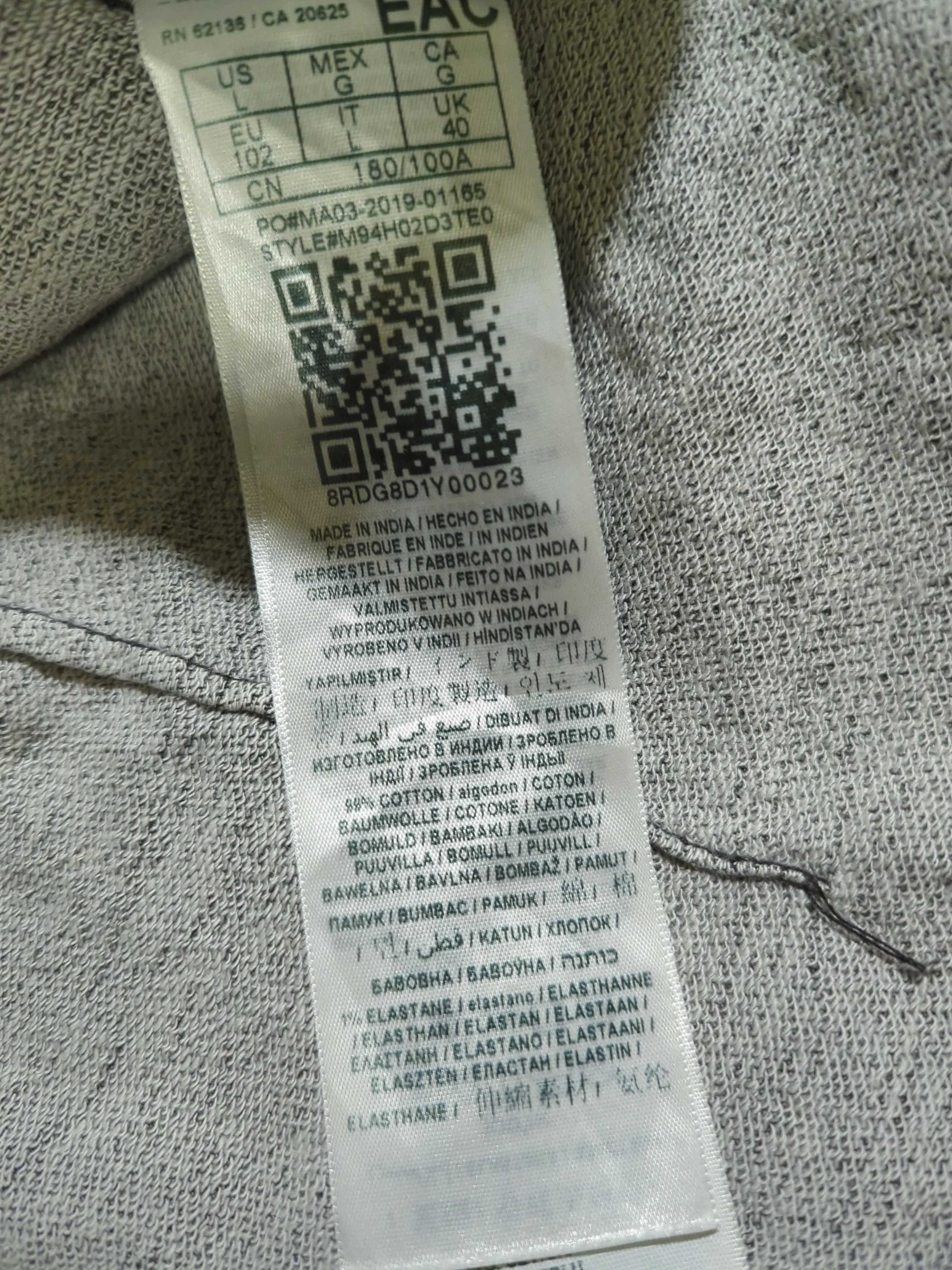 Guess Men's Shirt L Grey Cotton with Elastane Basic - Image 6