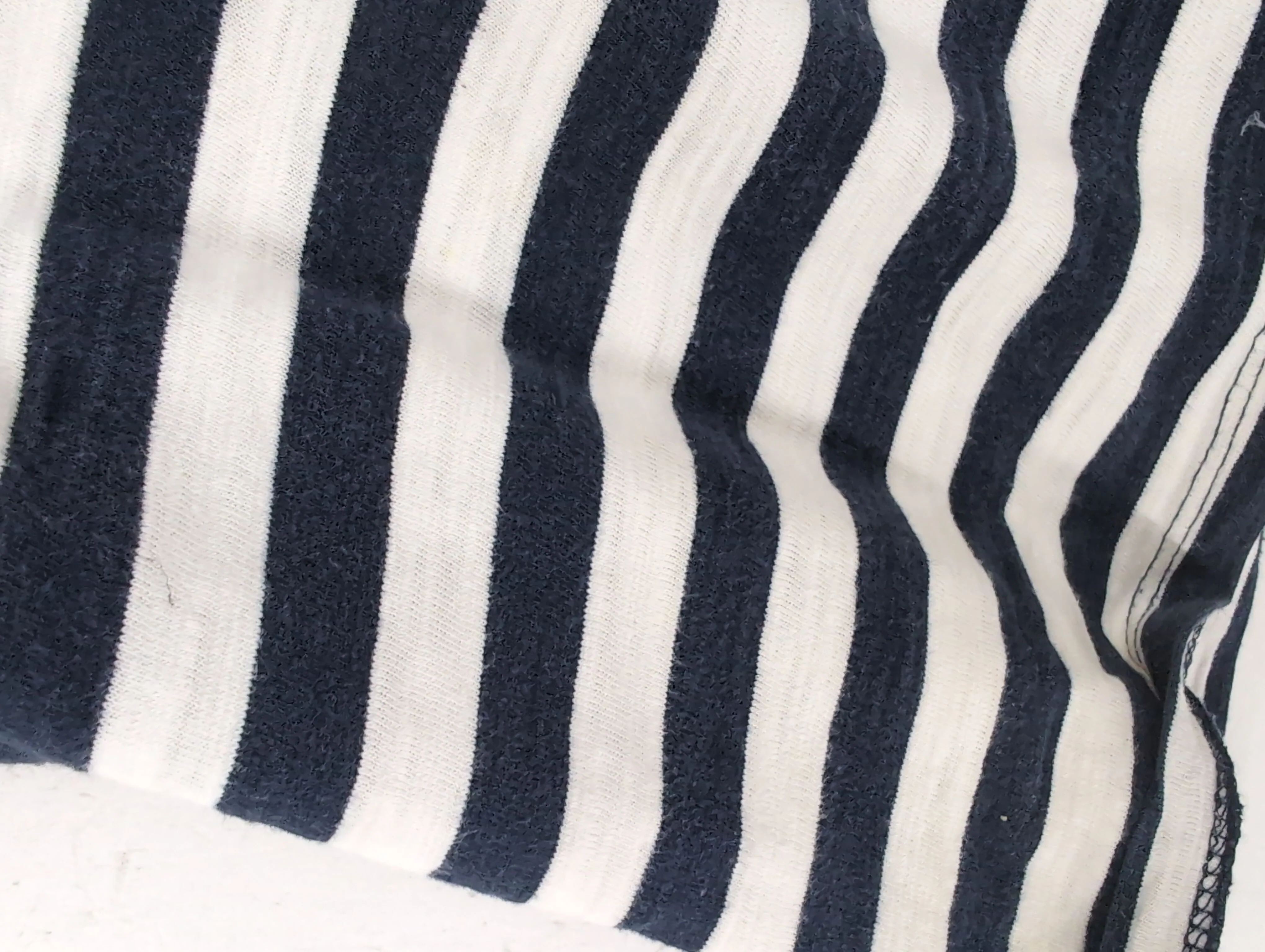 Guess Men's T-Shirt L Blue Striped 100% Cotton Basic - Image 5