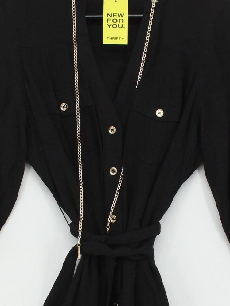 Guess Shirt Mini Dress XS in Black - Image 3