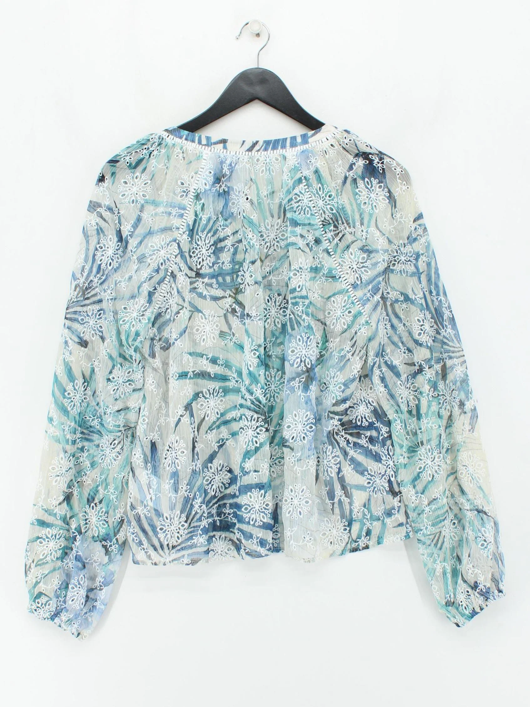 Guess Women's Blouse M Multi Floral 100% Polyester Long Sleeve Round Neck Basic - Image 2