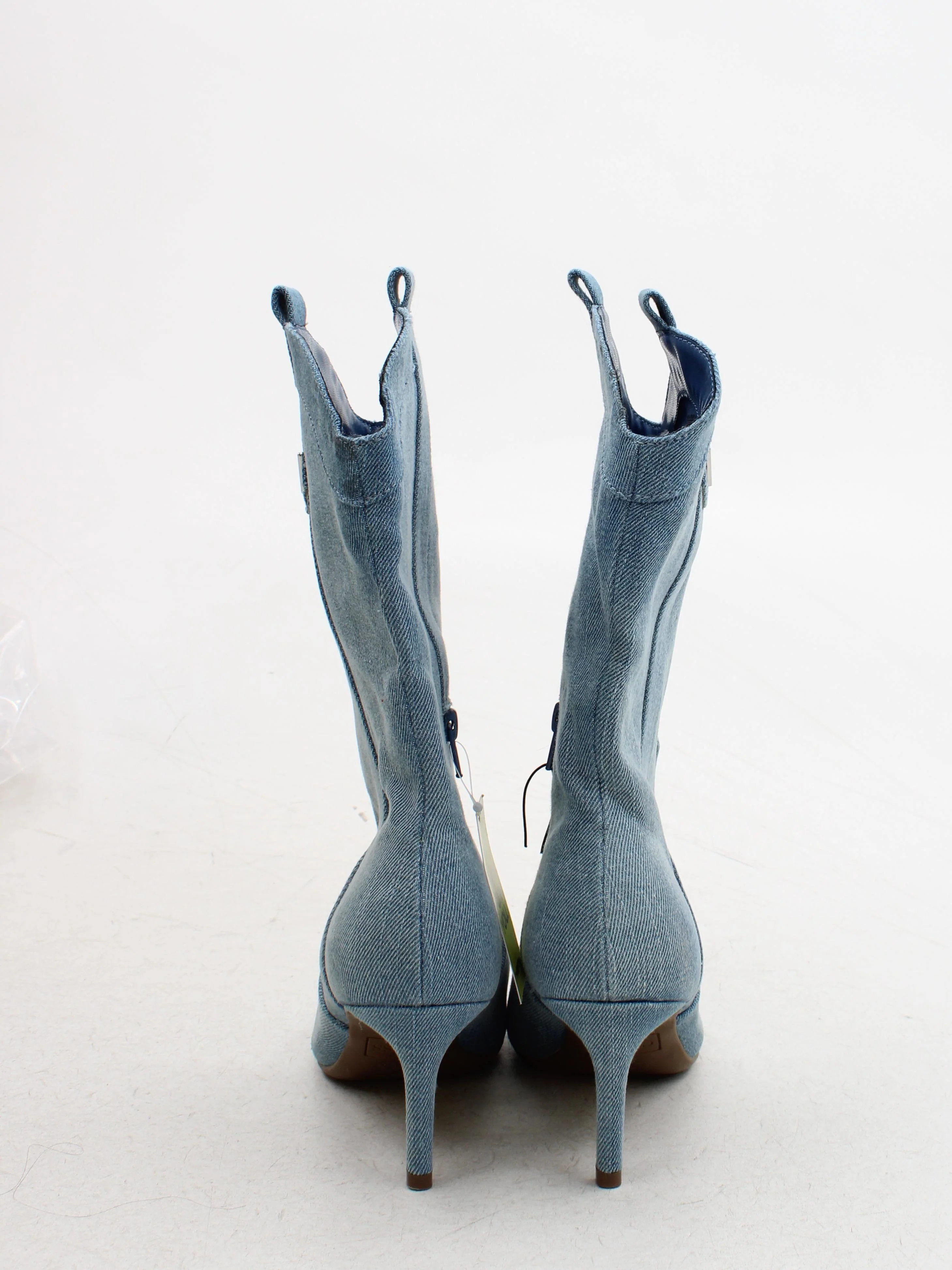 Guess Women's Boots UK 5.5 Blue 100% Cotton Cowboy - Image 3