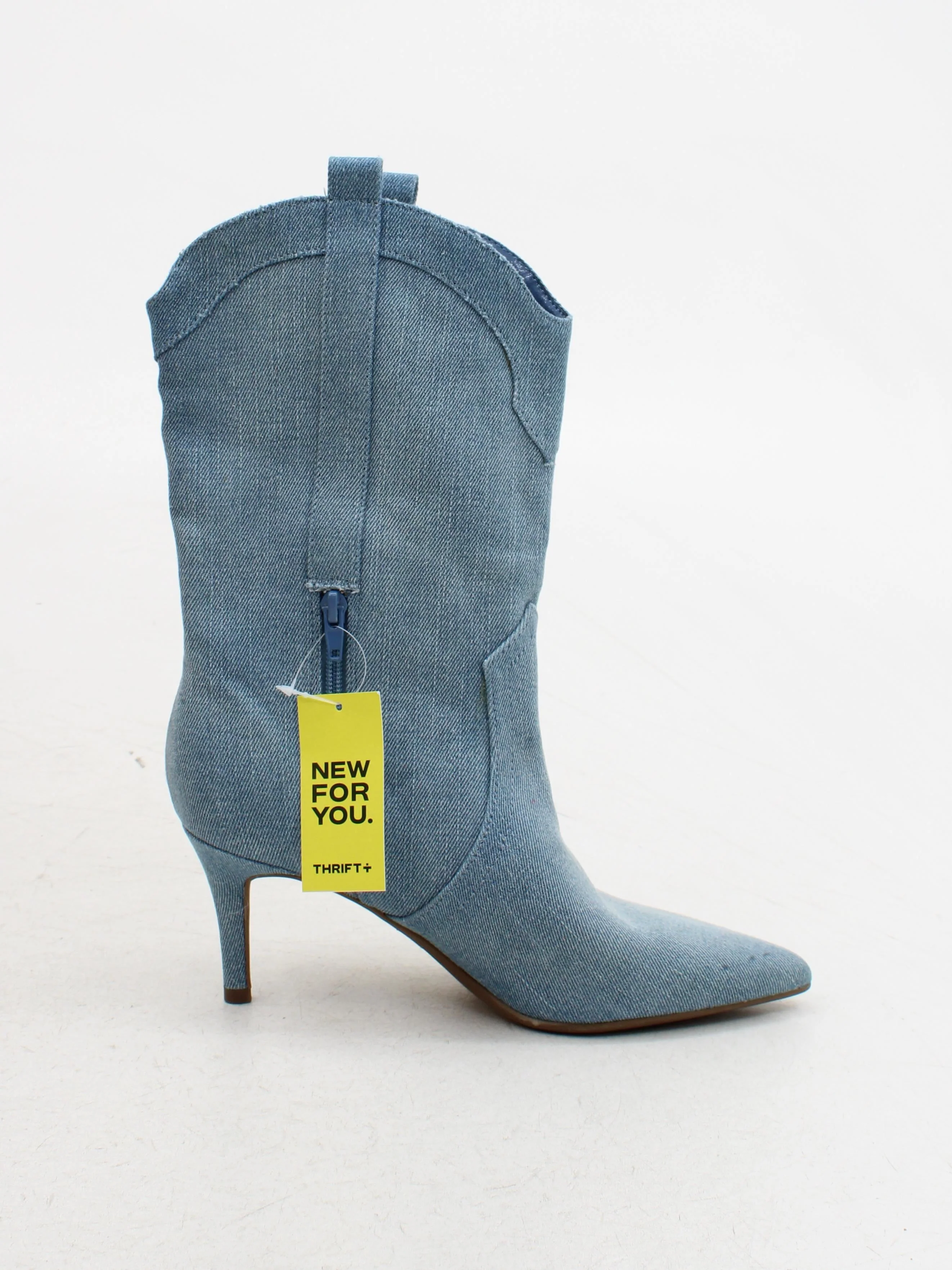 Guess Women's Boots UK 5.5 Blue 100% Cotton Cowboy - Image 5