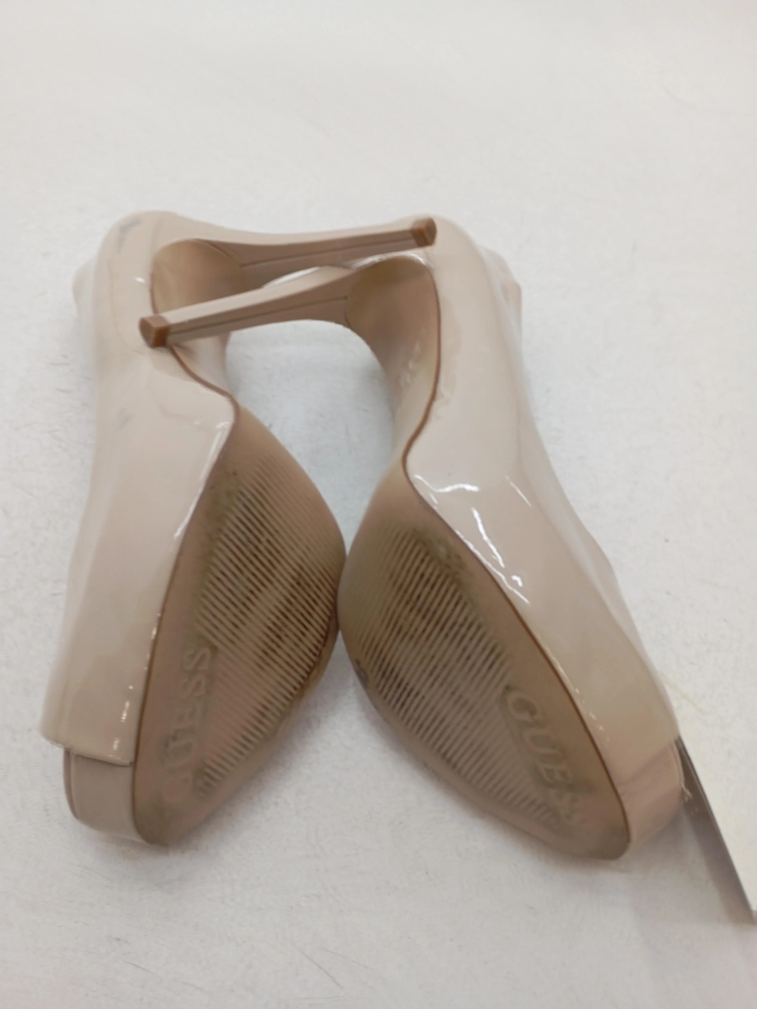 Guess Women's Heels UK 10 Cream 100% Faux Leather Platform - Image 7