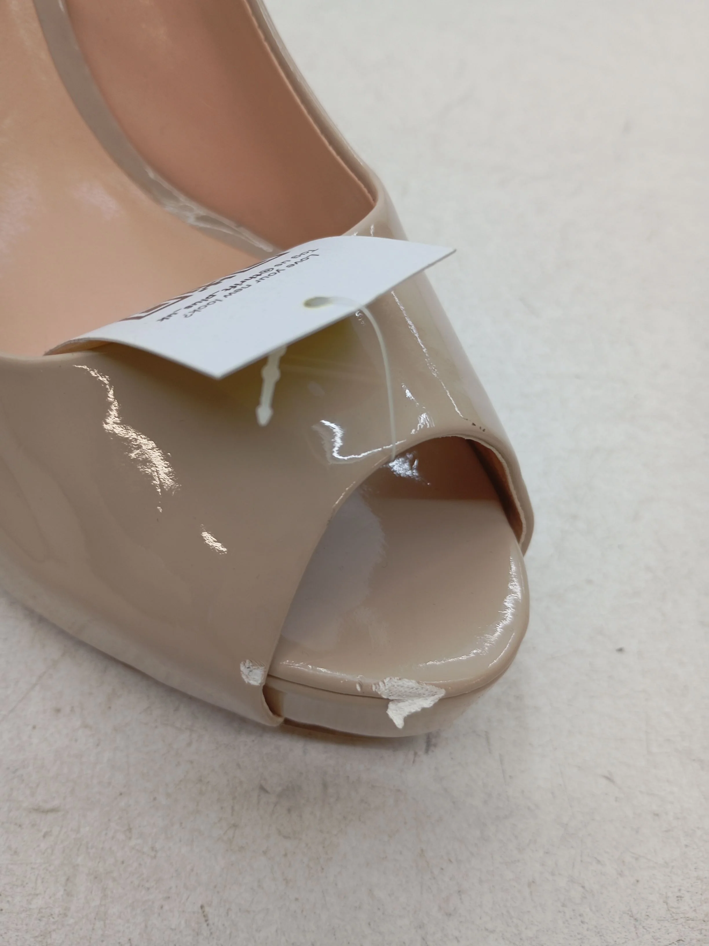 Guess Women's Heels UK 10 Cream 100% Faux Leather Platform - Image 8