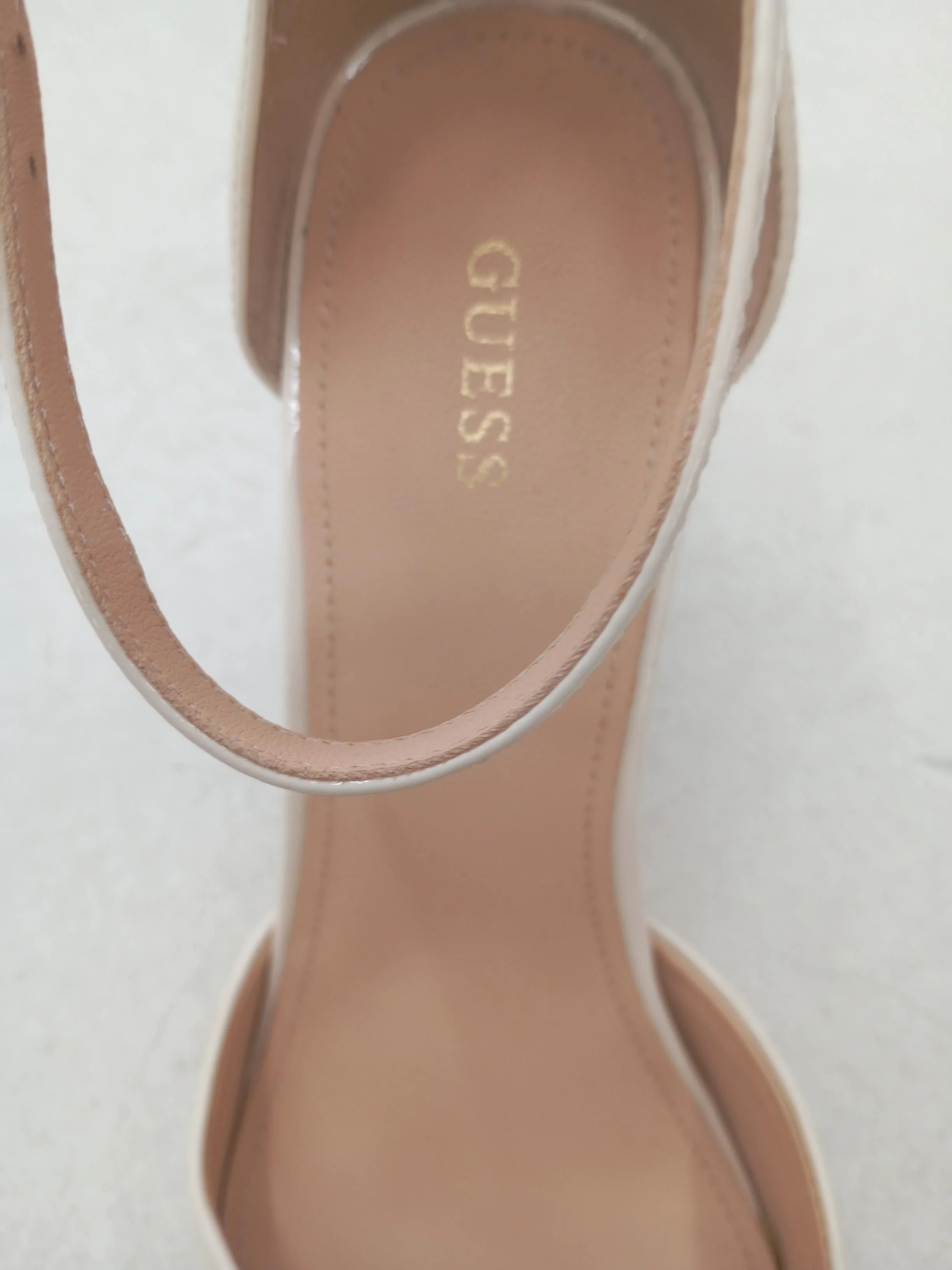 Guess Women's Heels UK 7 Cream 100% Faux Leather Court - Image 6
