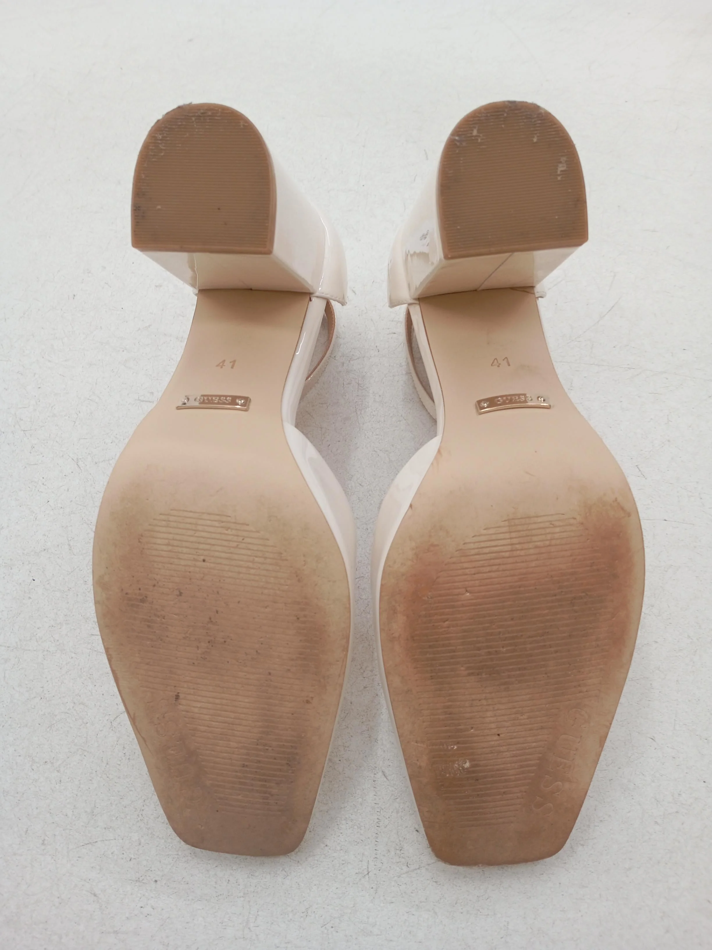 Guess Women's Heels UK 7 Cream 100% Faux Leather Court - Image 7