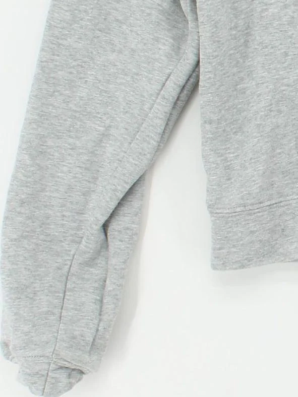 Guess Women's Hoodie S Grey Graphic Cotton with Polyamide Pullover - Image 4