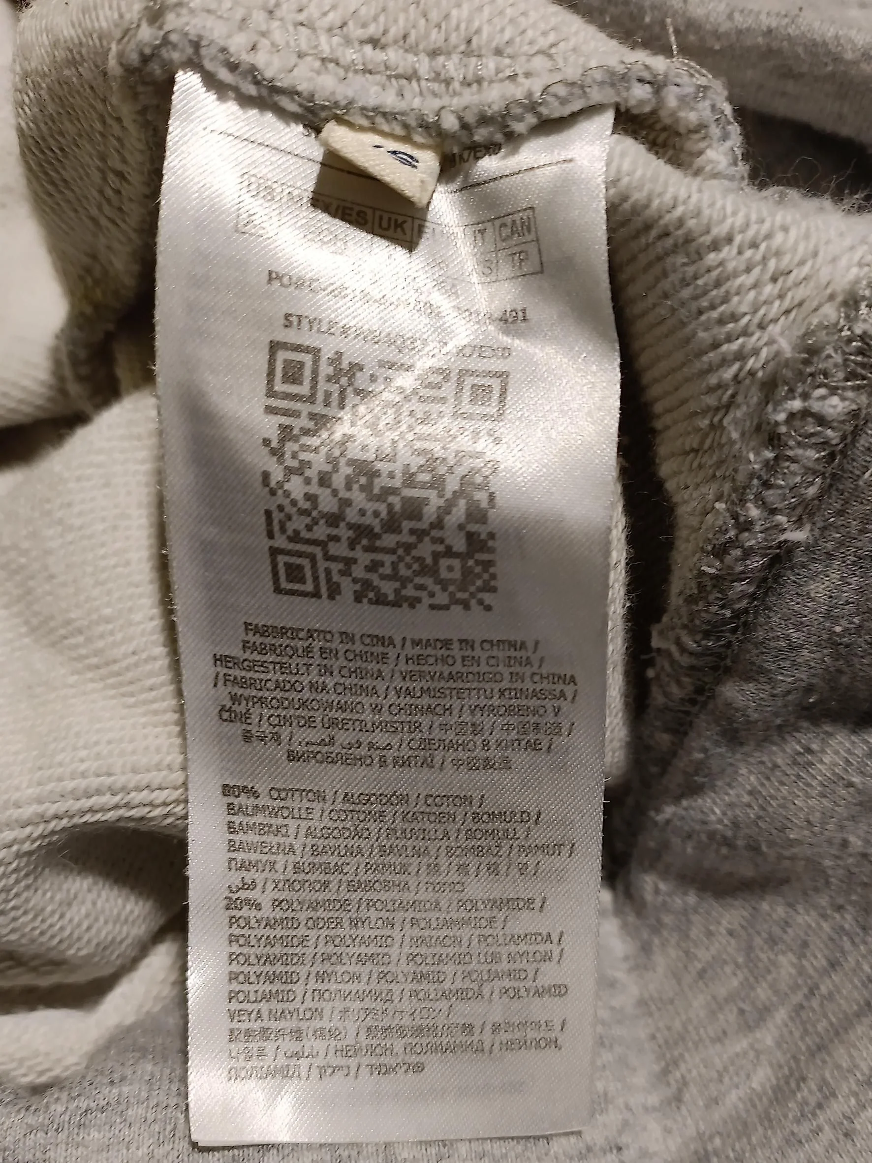 Guess Women's Hoodie S Grey Graphic Cotton with Polyamide Pullover - Image 6