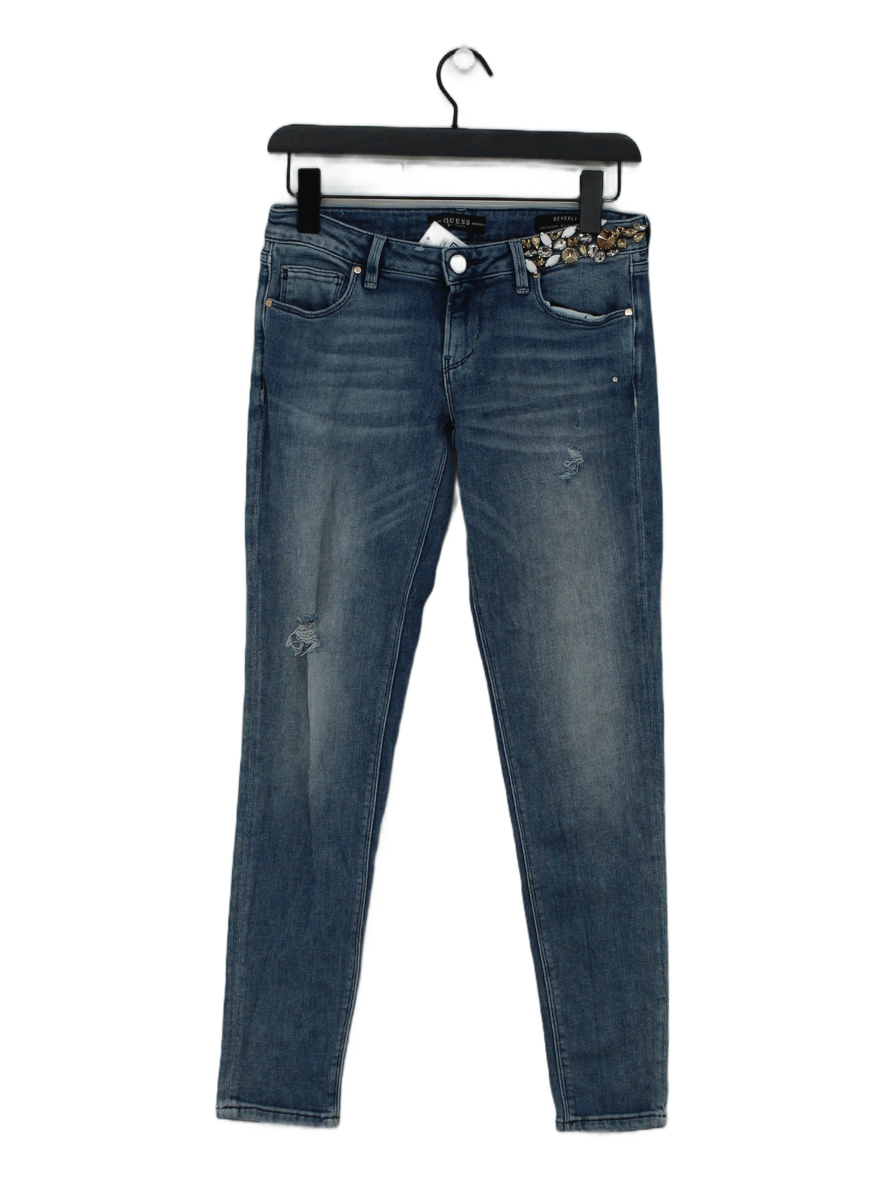 Guess Women's Jeans UK 28 Blue 100% Cotton Skinny