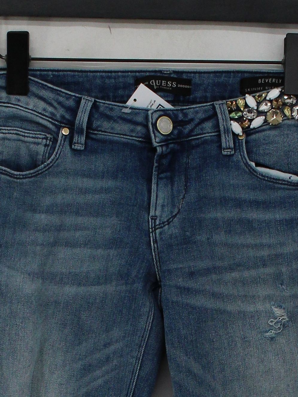 Guess Women's Jeans UK 28 Blue 100% Cotton Skinny - Image 3