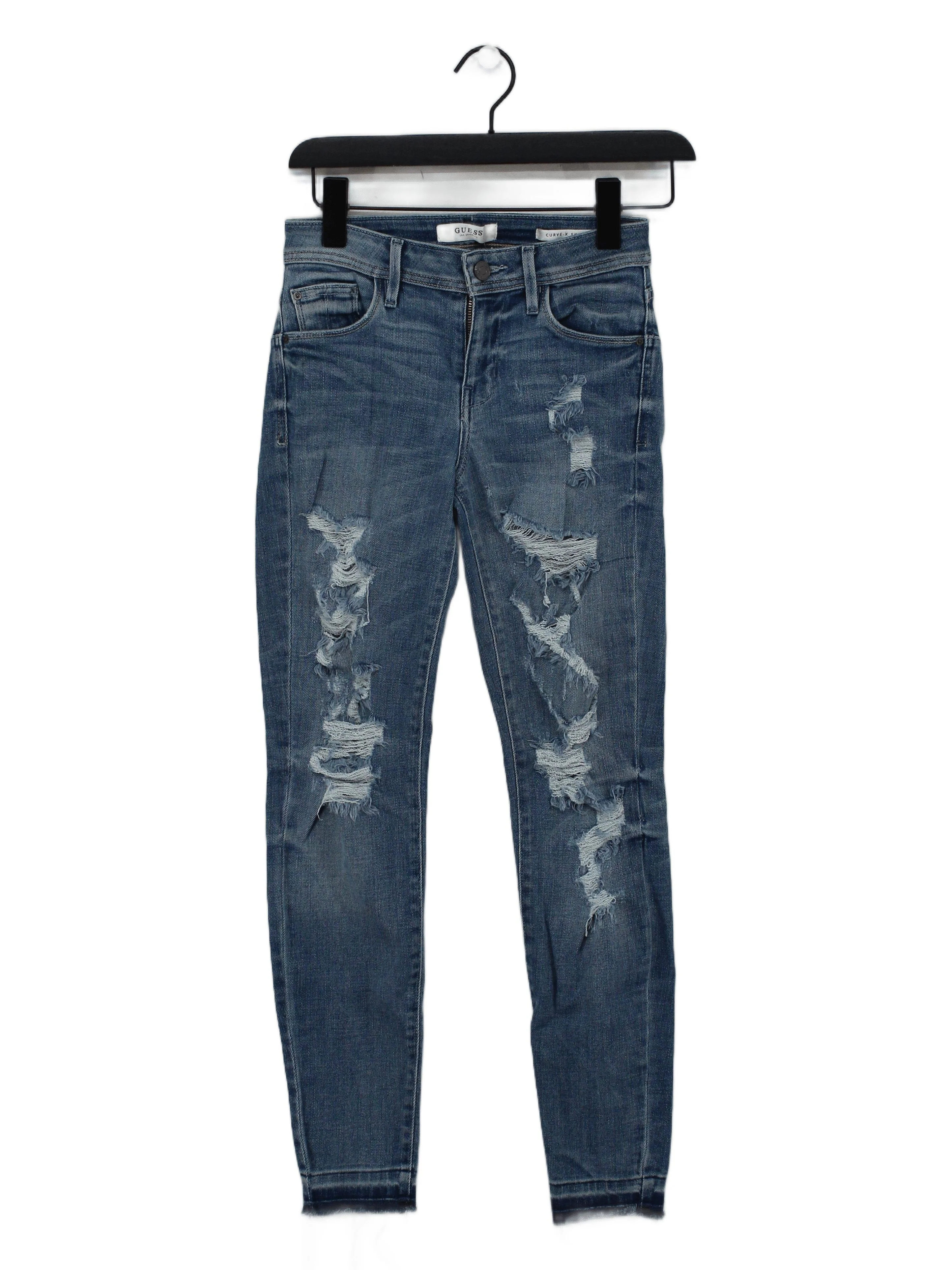 Guess Women's Jeans W 25 in Blue Cotton with Polyester Skinny